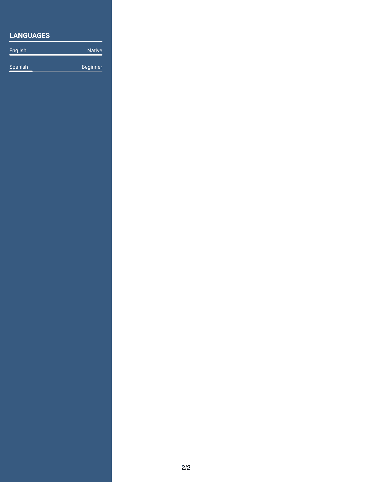 Resume example — page 2