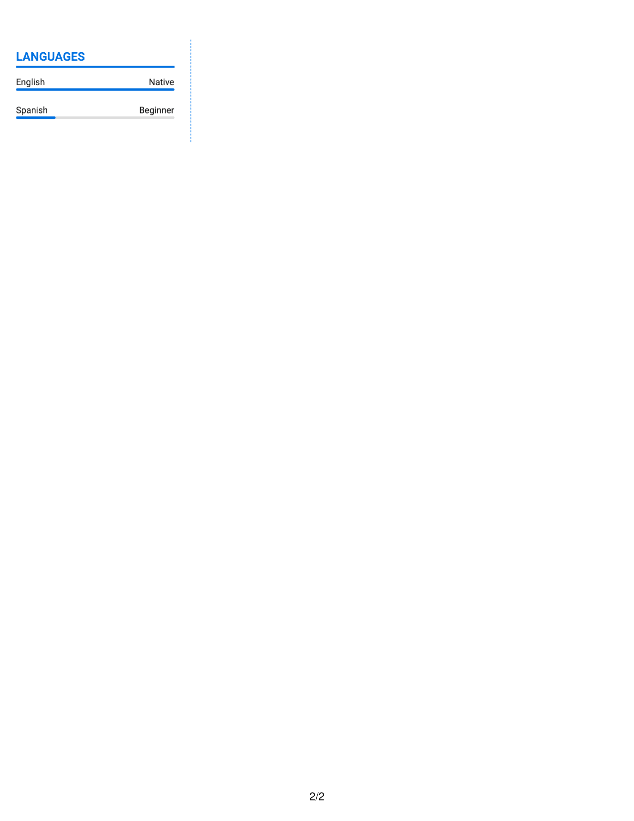 Resume example — page 2