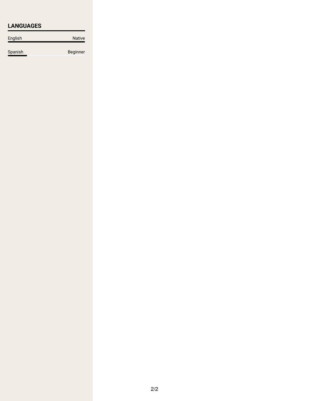 Resume example — page 2