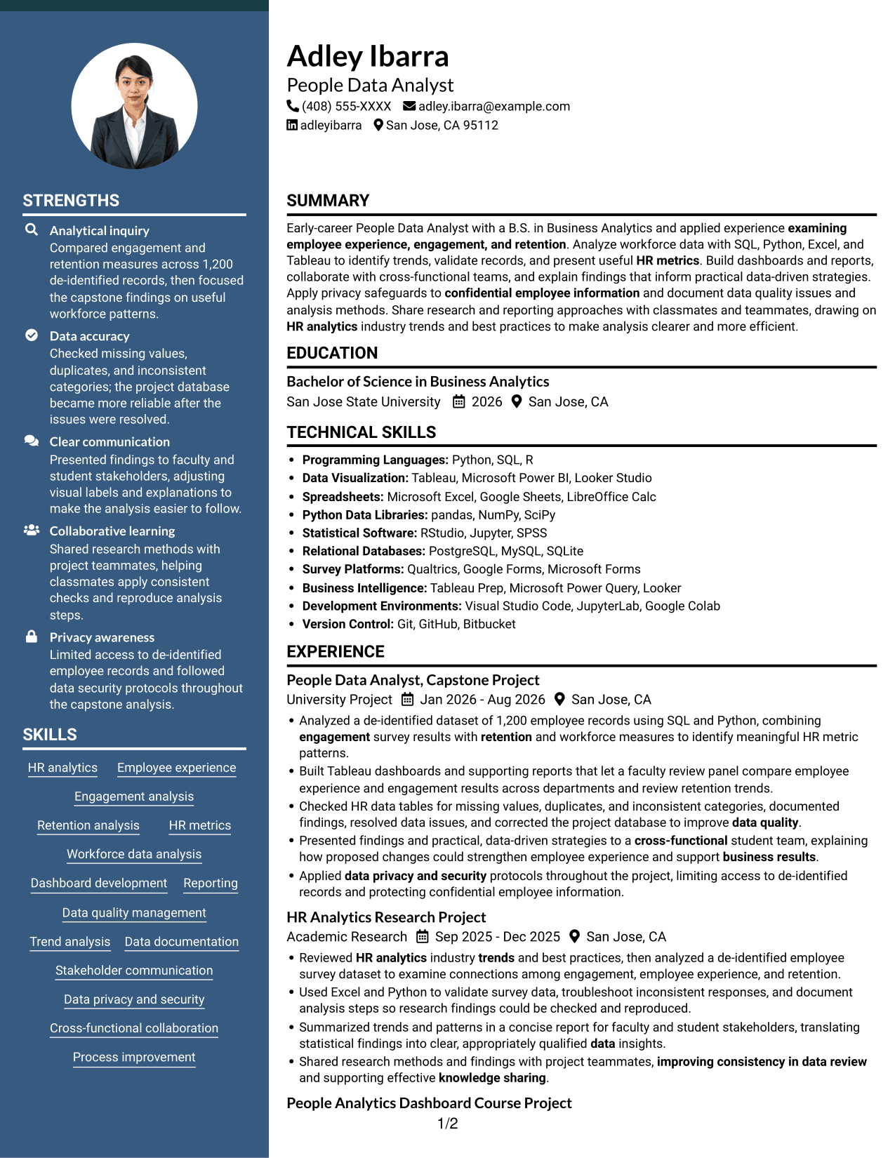 Resume example — page 1
