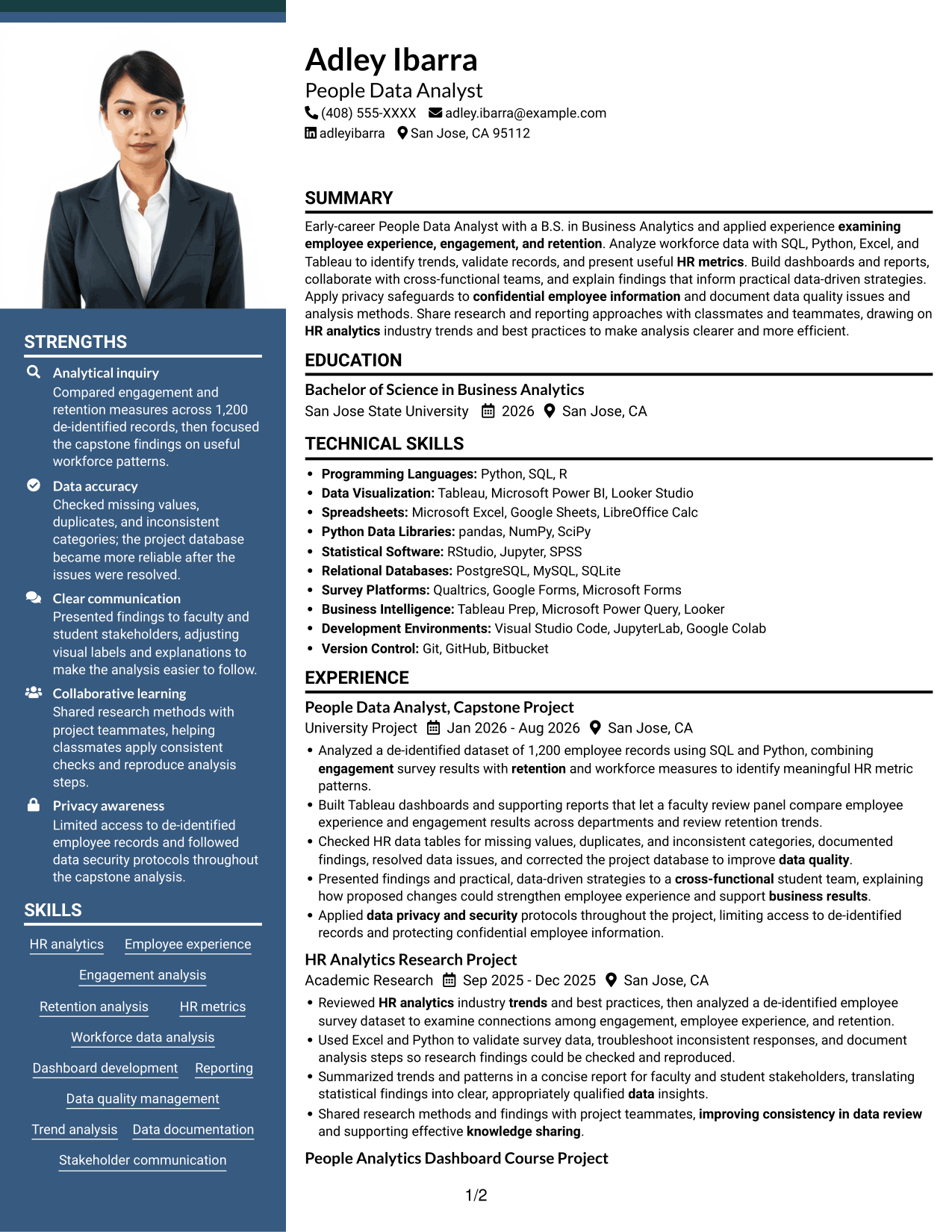 Resume example — page 1
