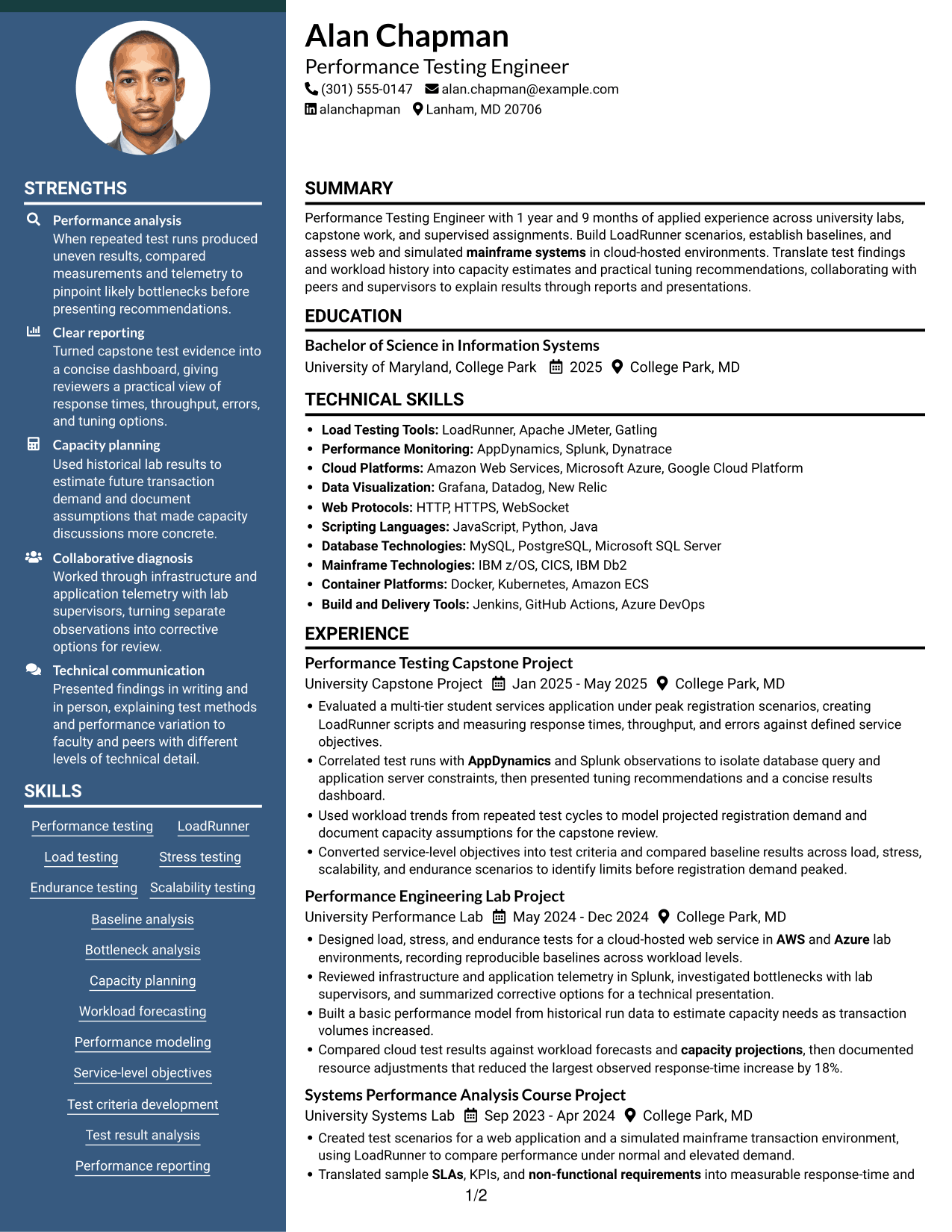 Resume example — page 1