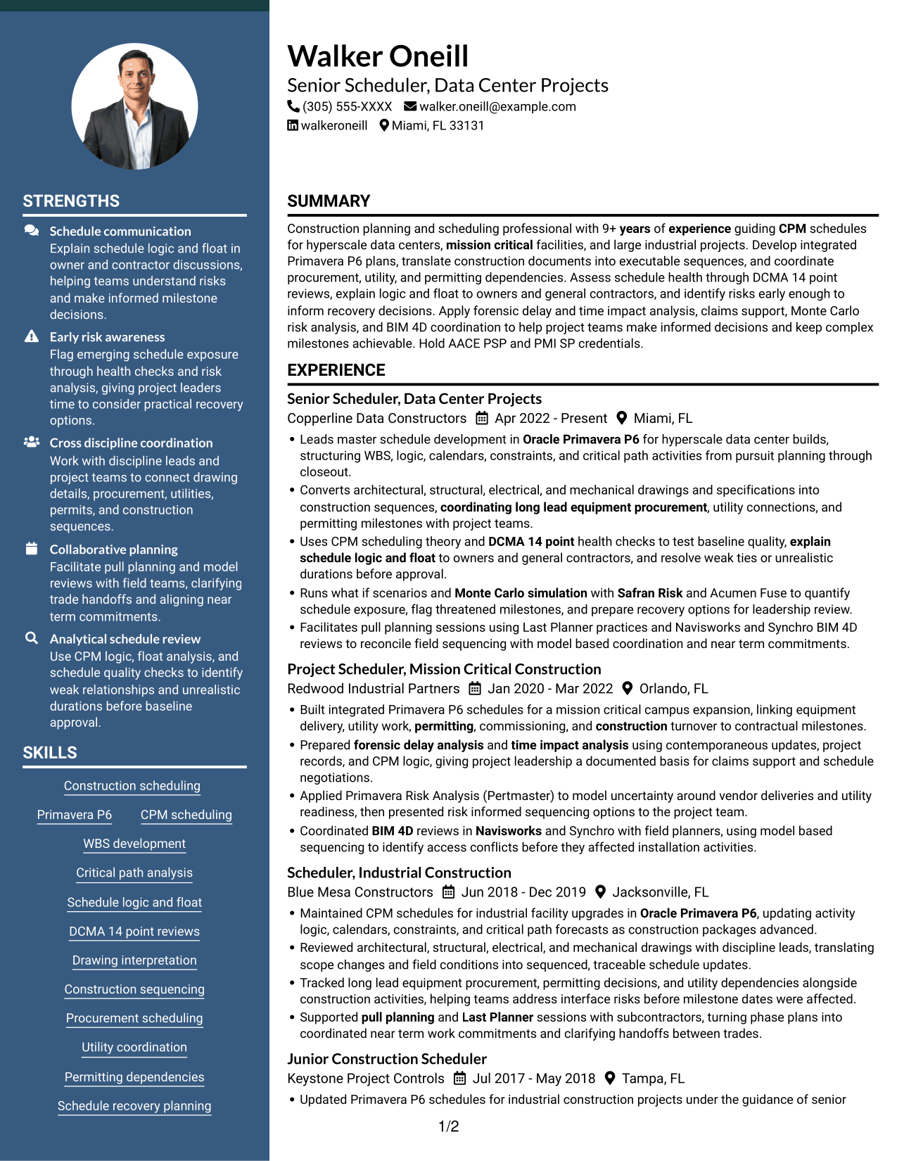 Resume example — page 1