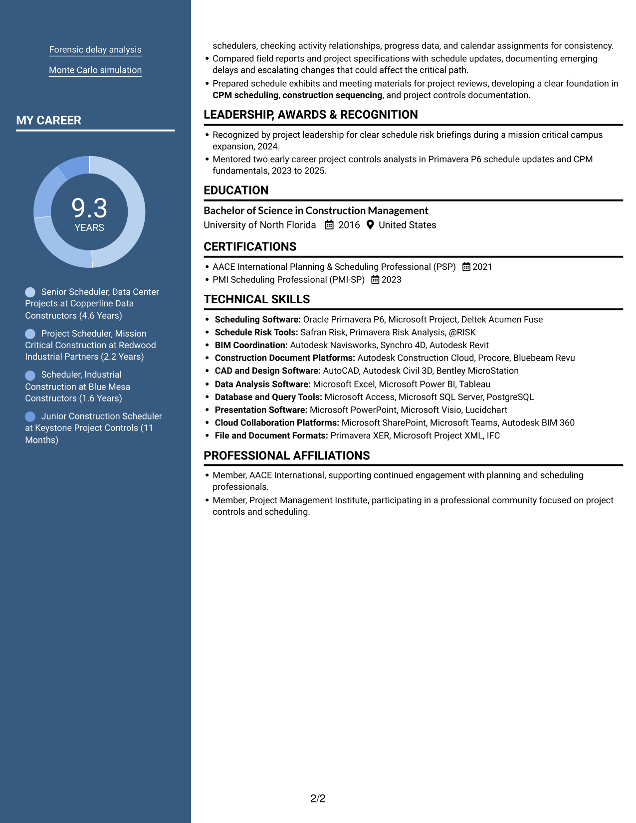 Resume example — page 2