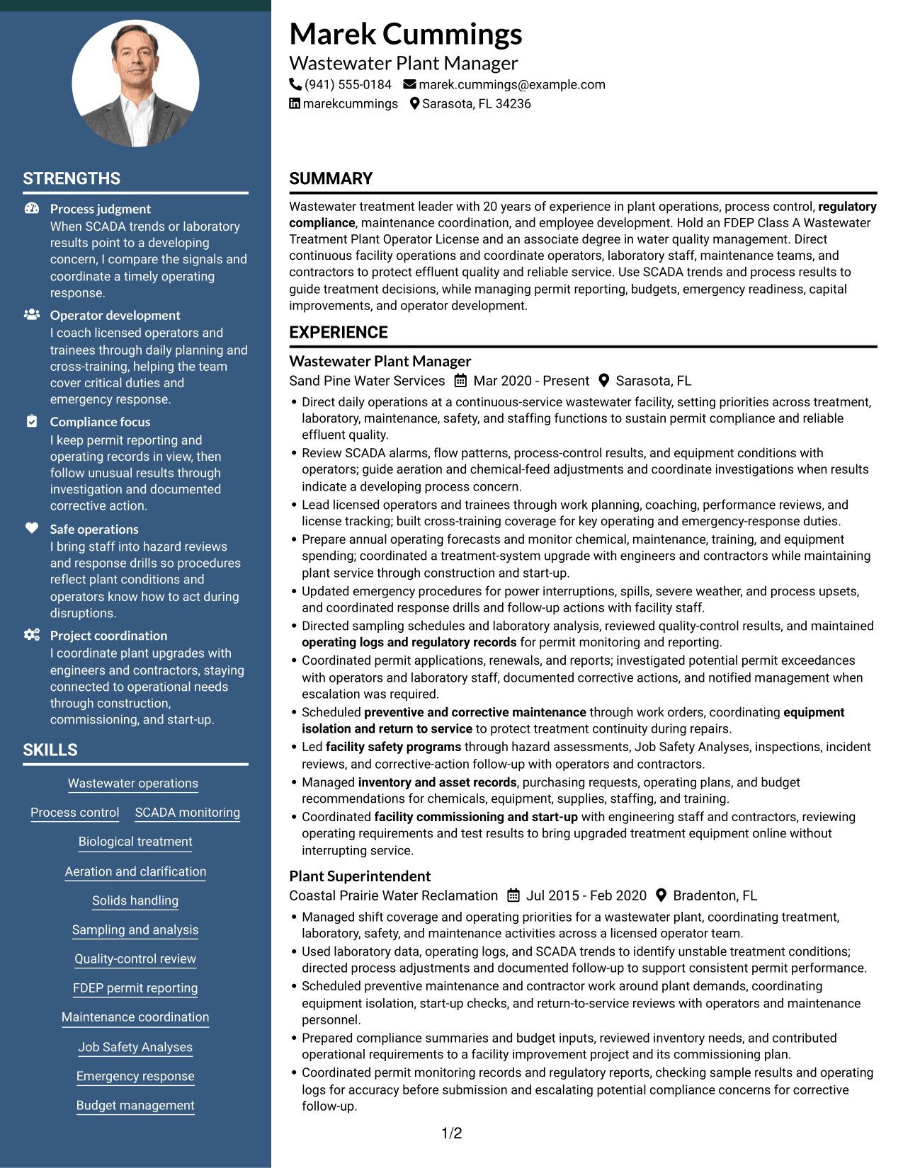Resume example — page 1