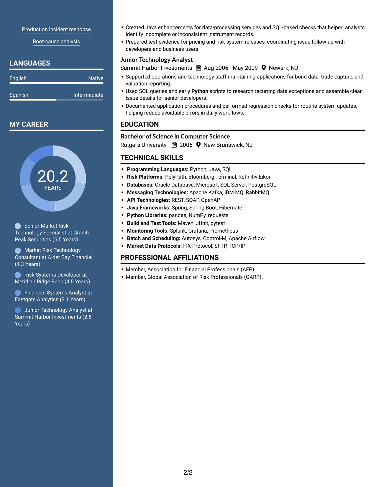 Resume example — page 2