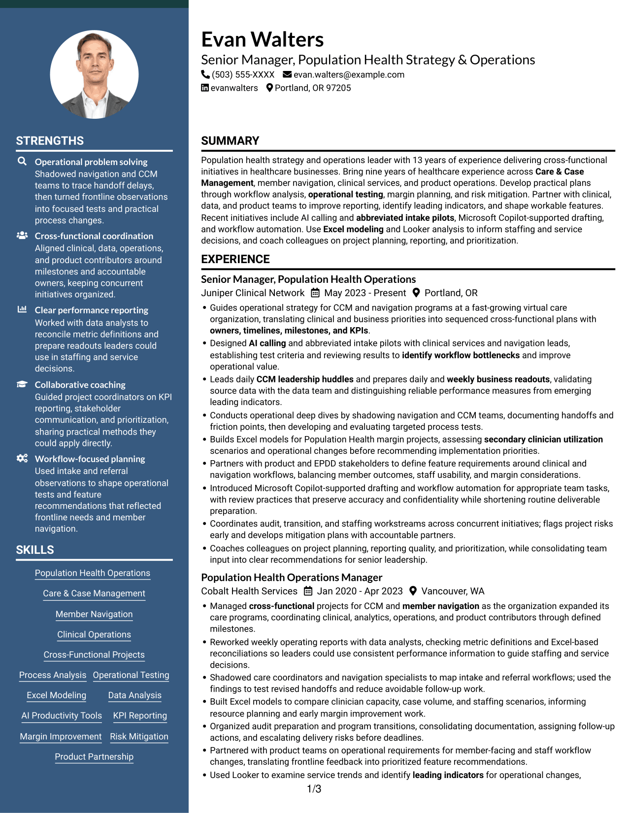 Resume example — page 1