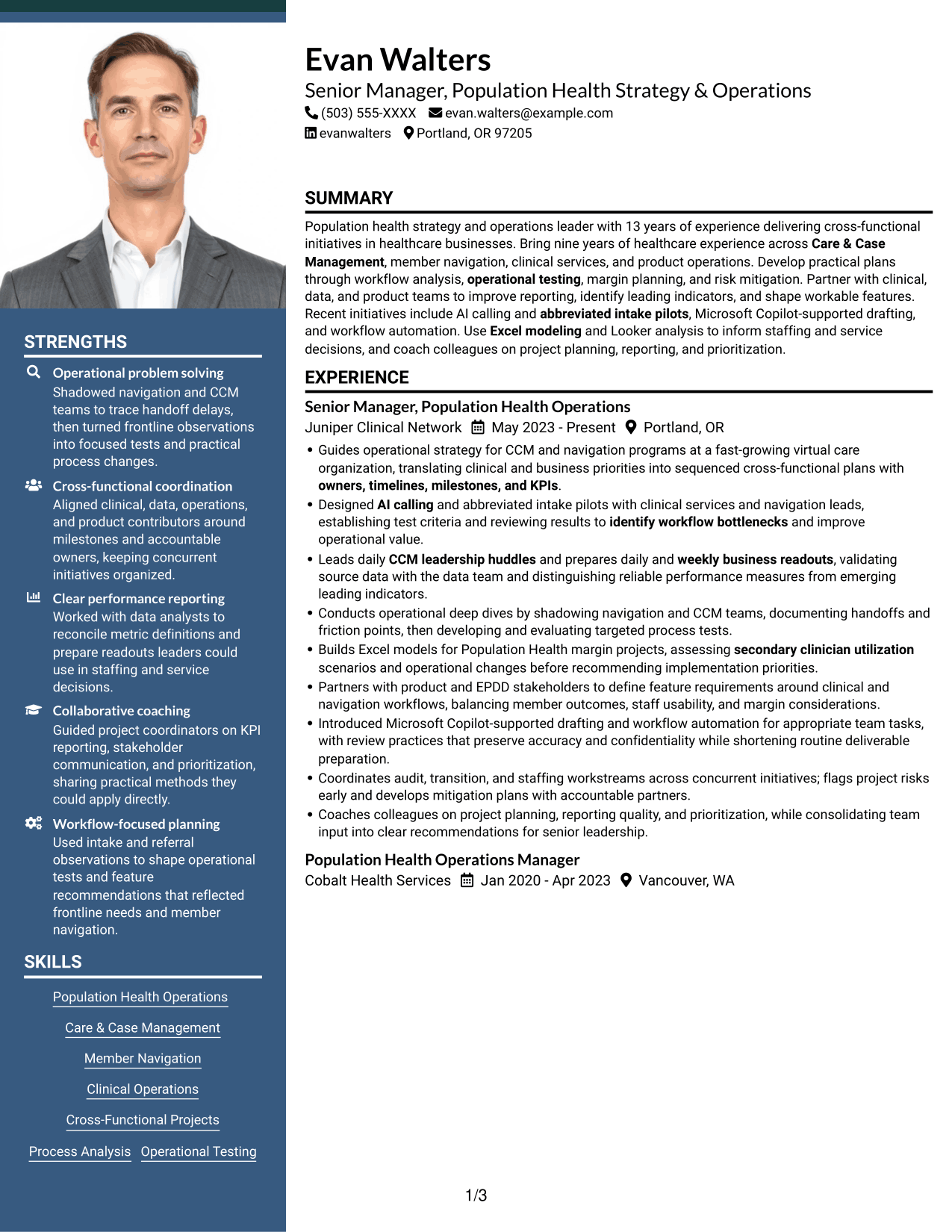 Resume example — page 1