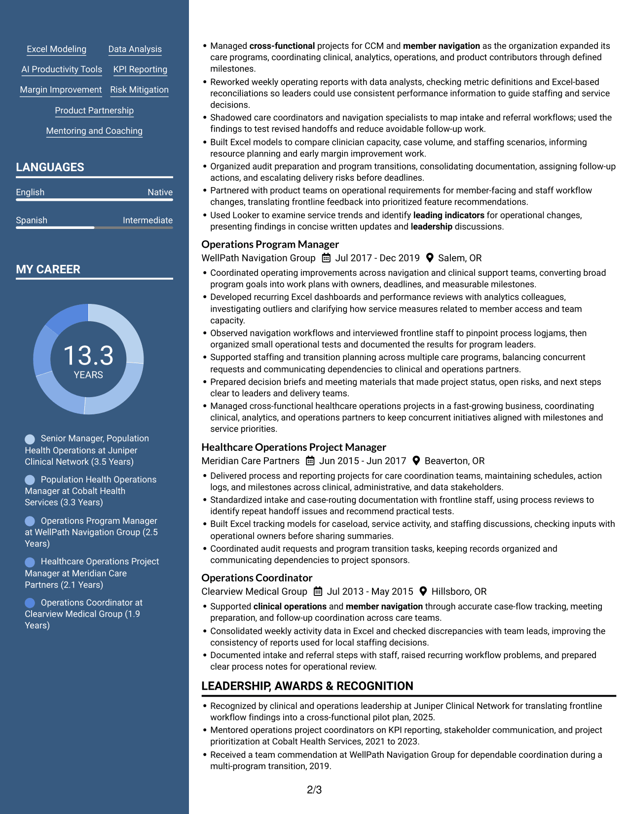 Resume example — page 2