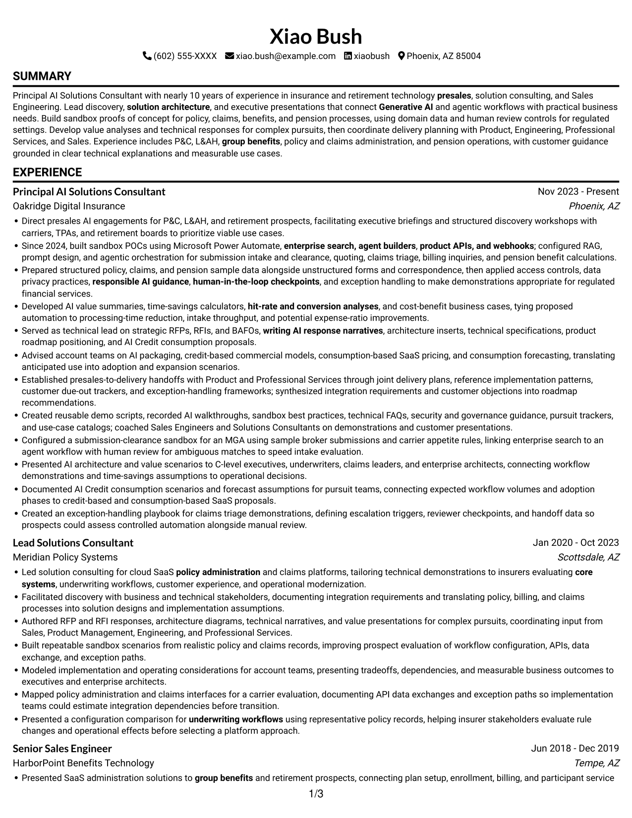 Resume example — page 1