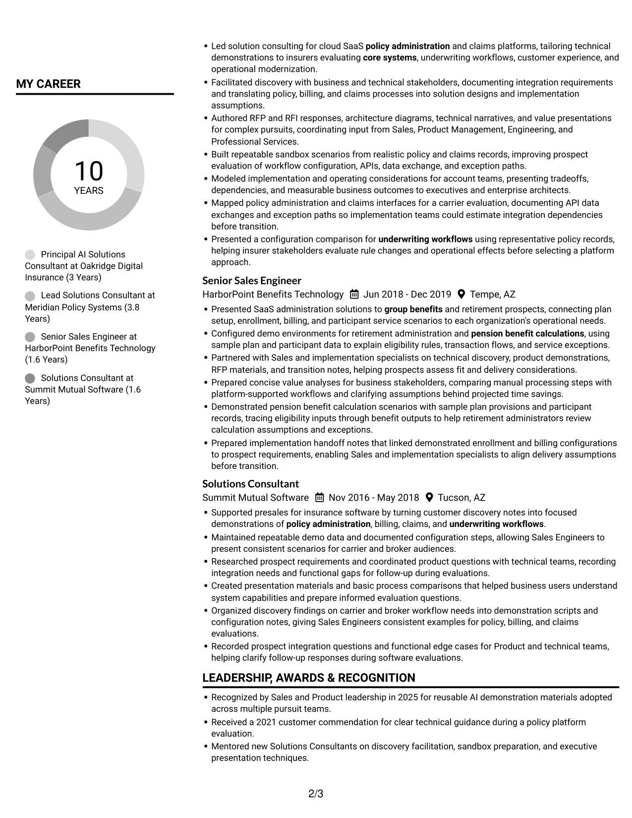 Resume example — page 2