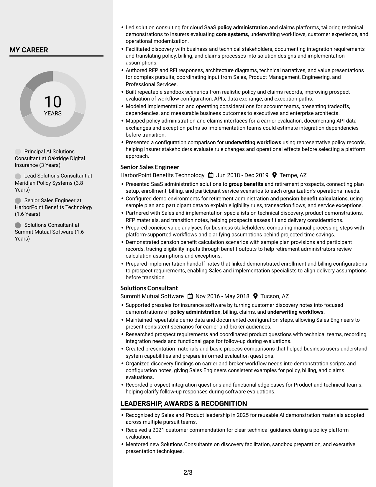 Resume example — page 2