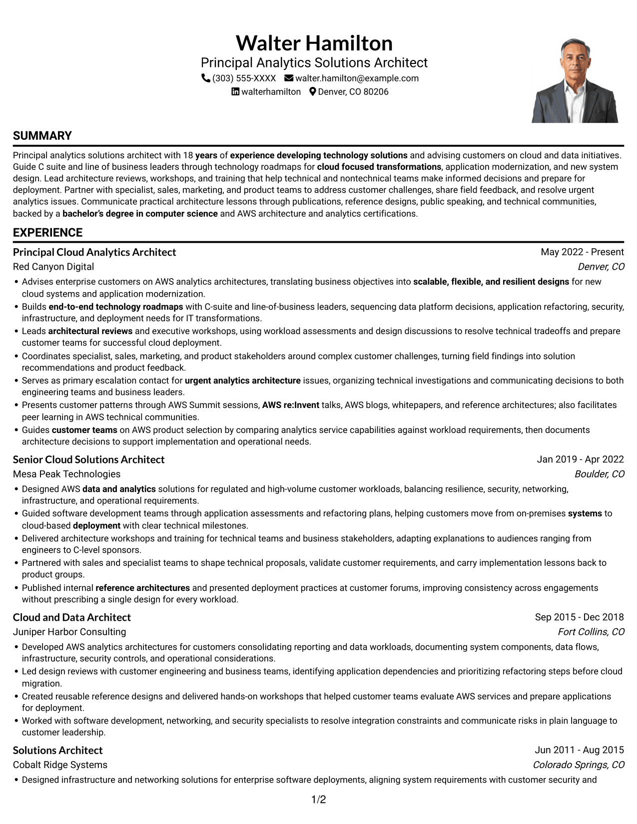 Resume example — page 1