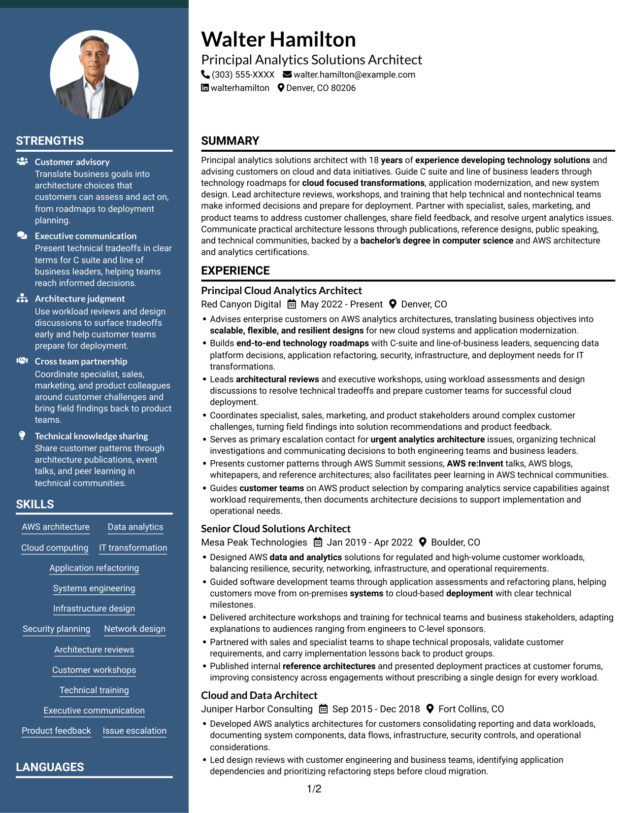 Resume example — page 1