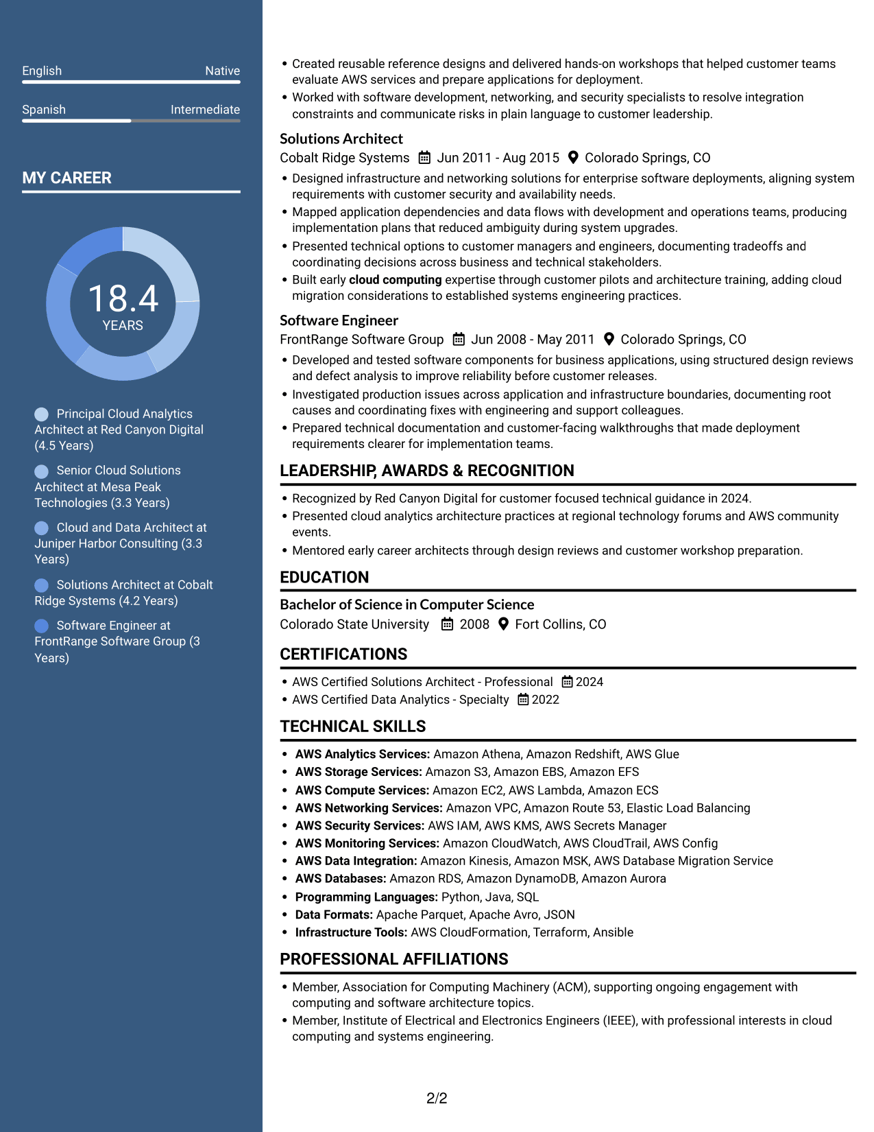 Resume example — page 2