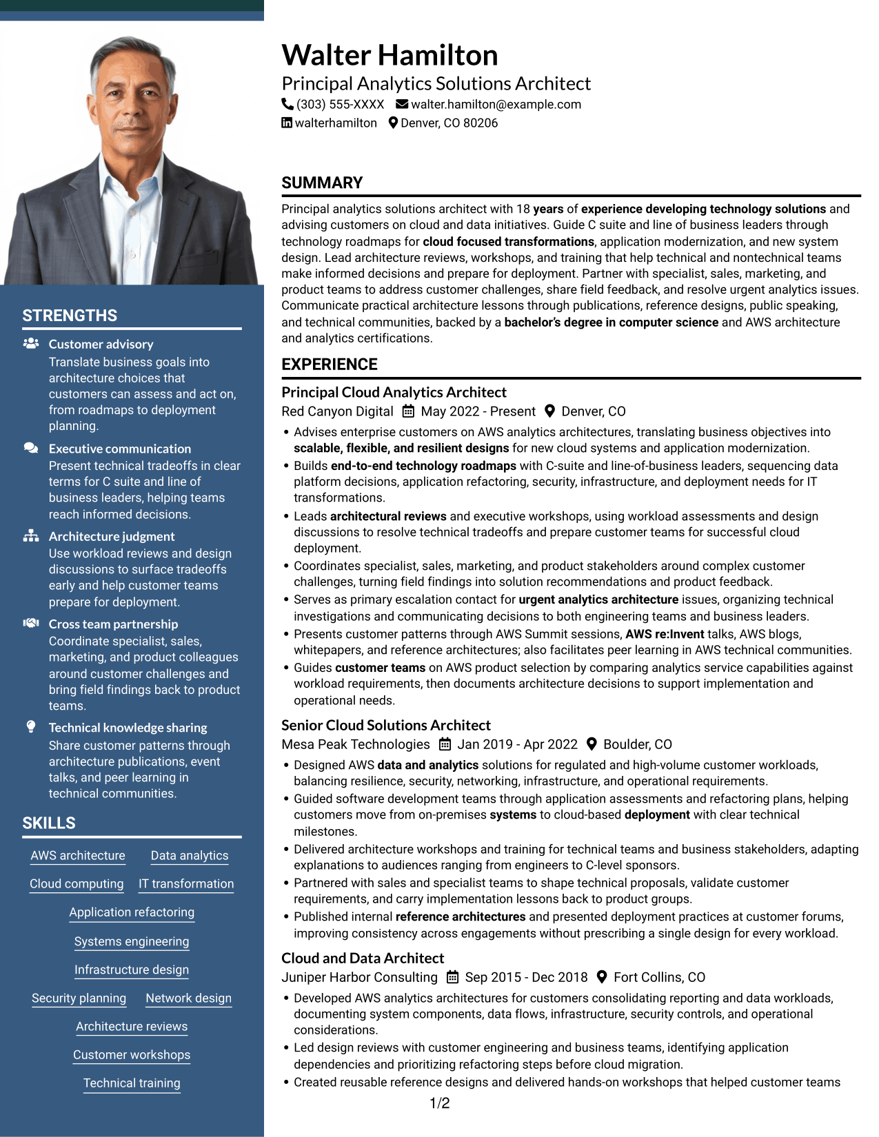 Resume example — page 1