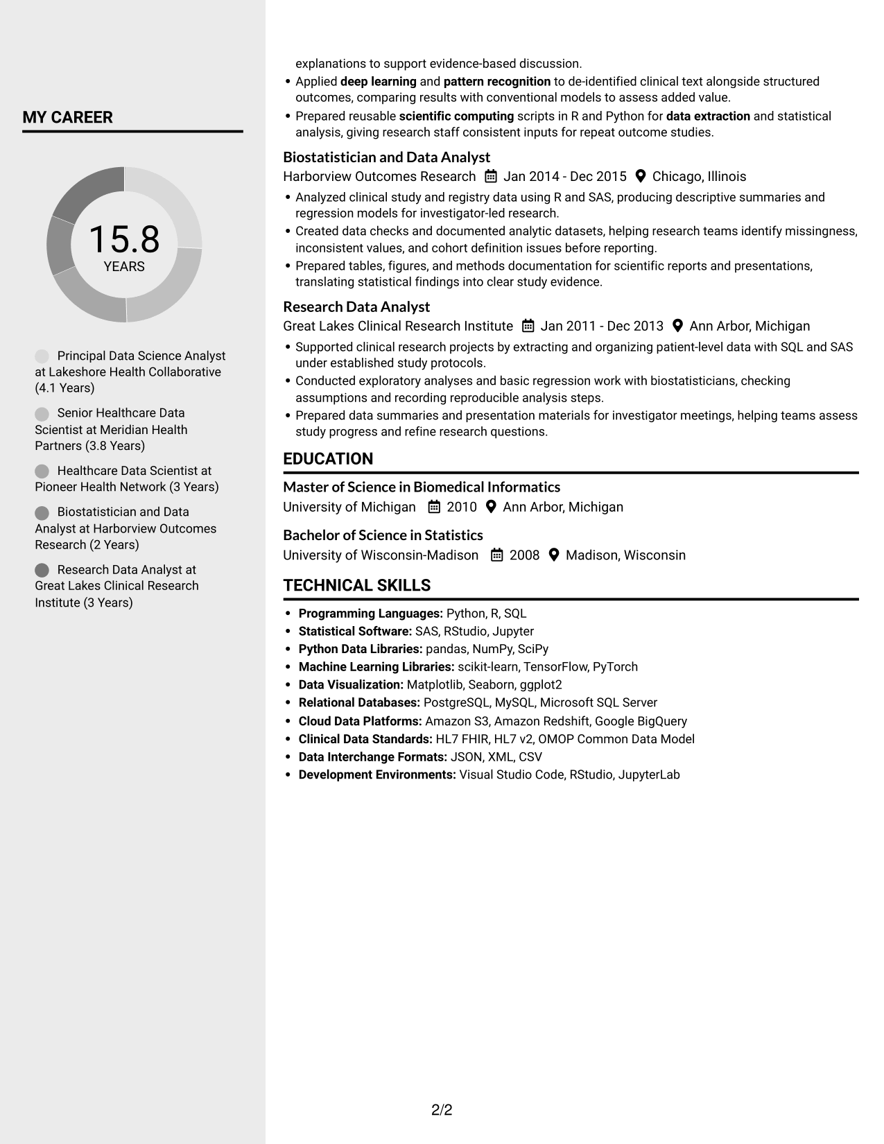 Resume example — page 2
