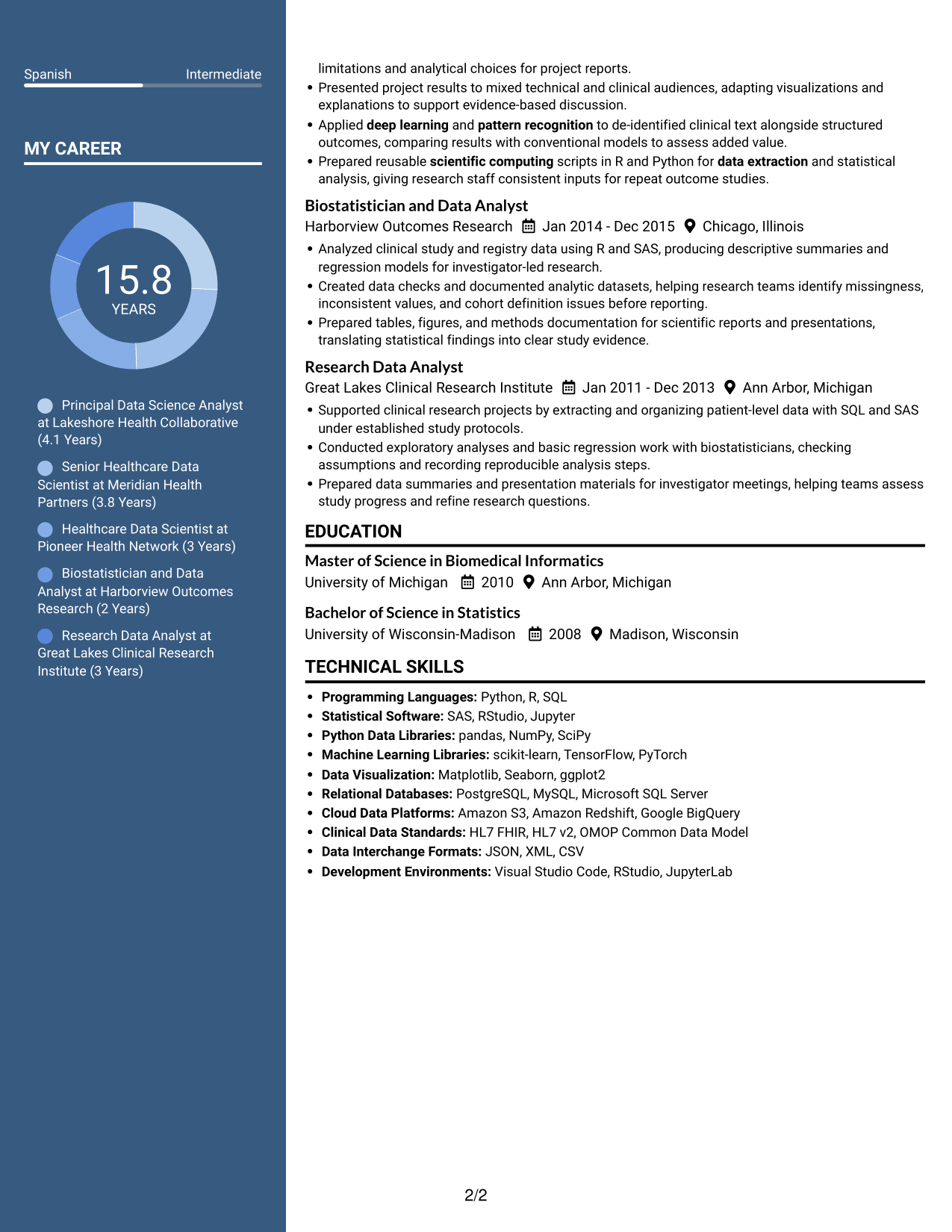 Resume example — page 2