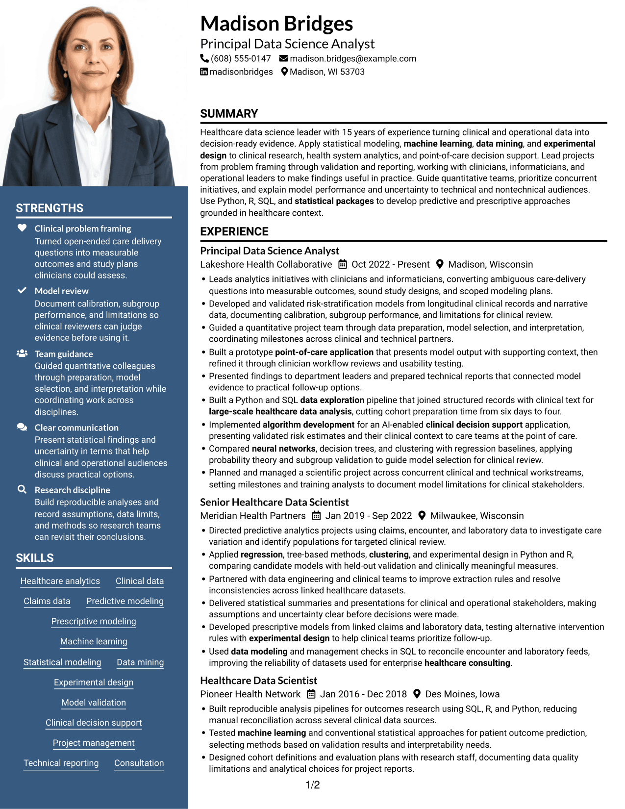 Resume example — page 1