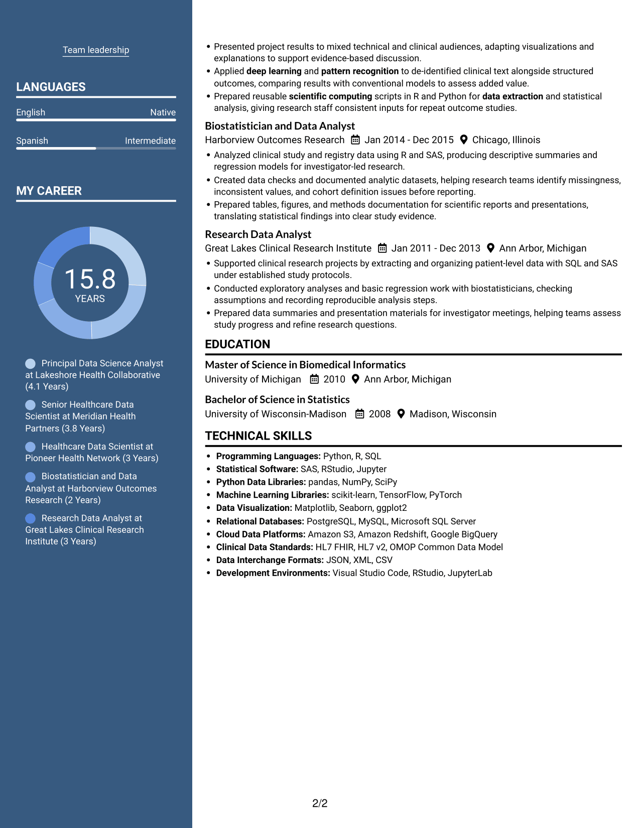 Resume example — page 2