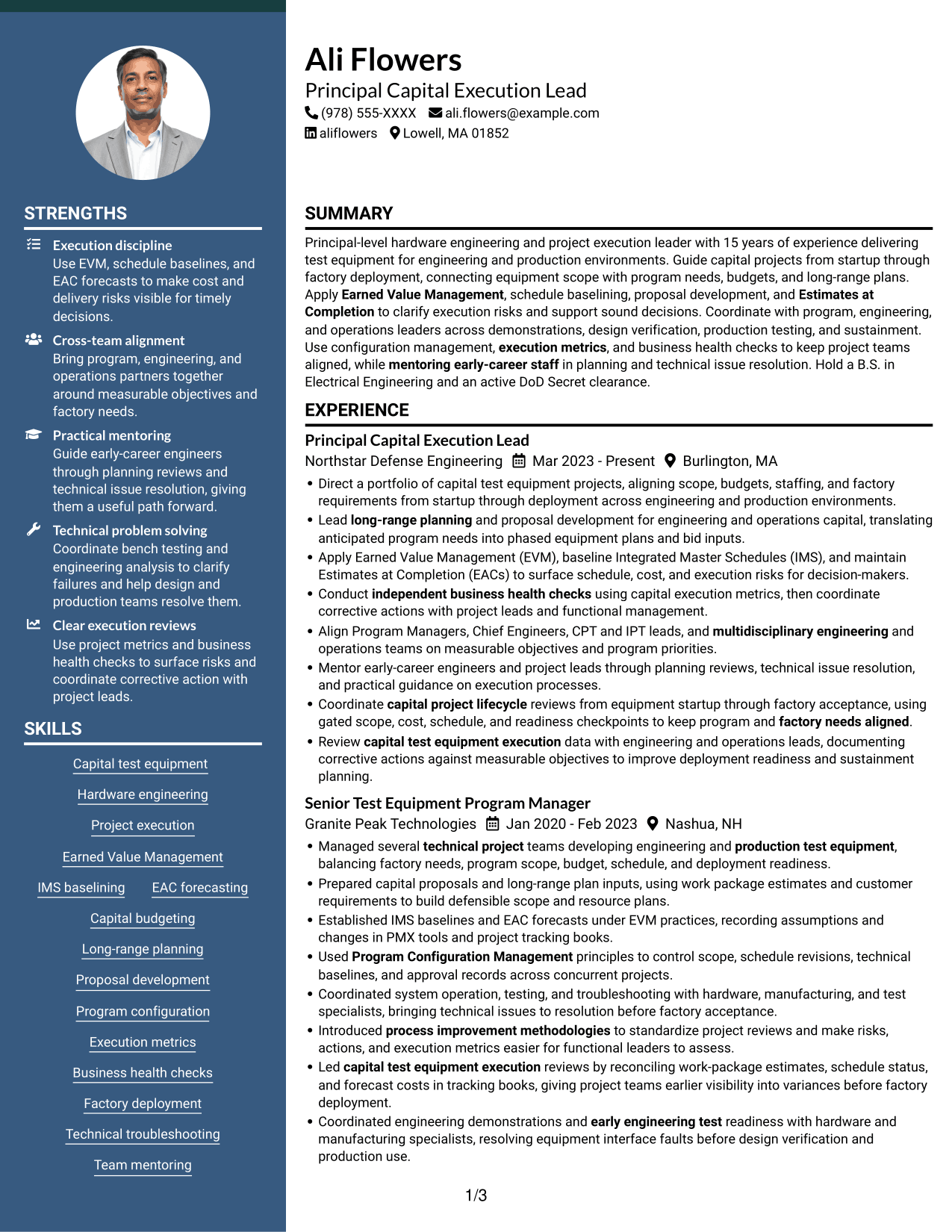 Resume example — page 1