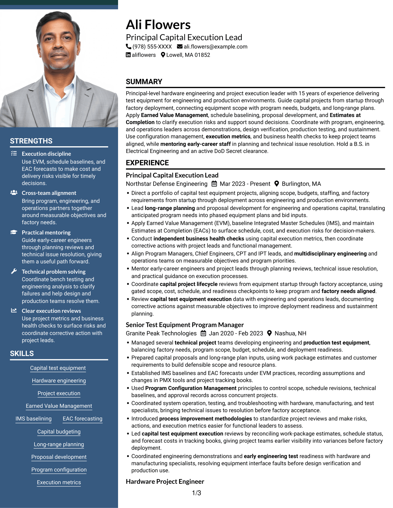 Resume example — page 1