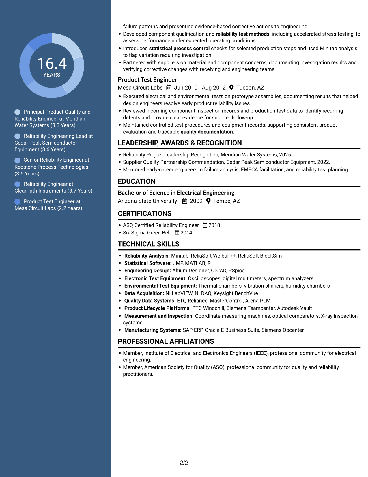 Resume example — page 2