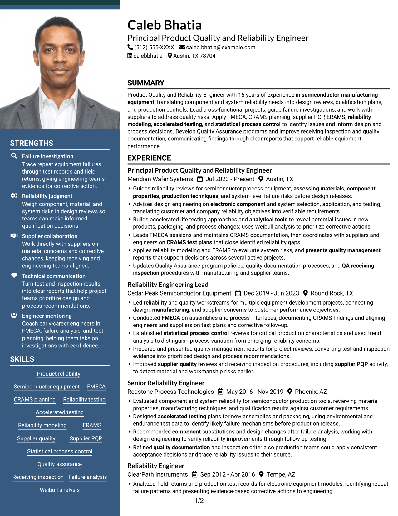 Resume example — page 1