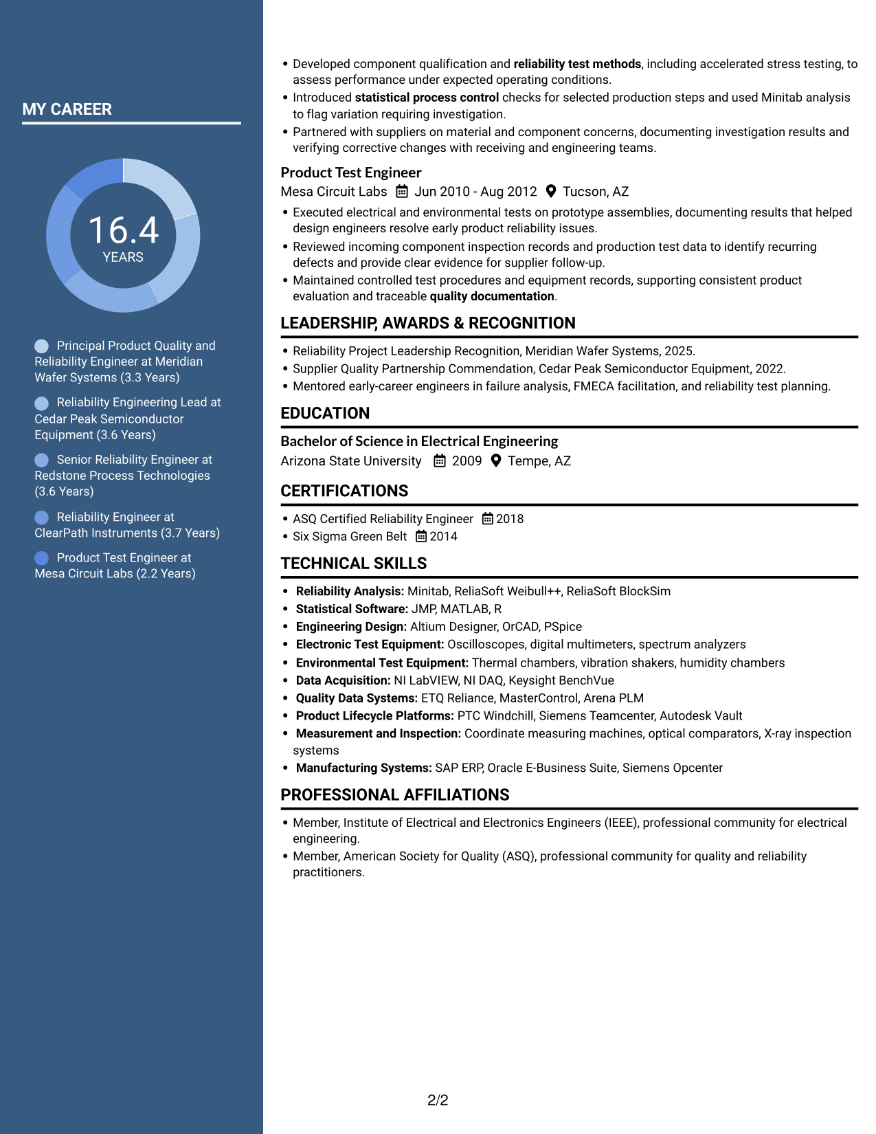 Resume example — page 2