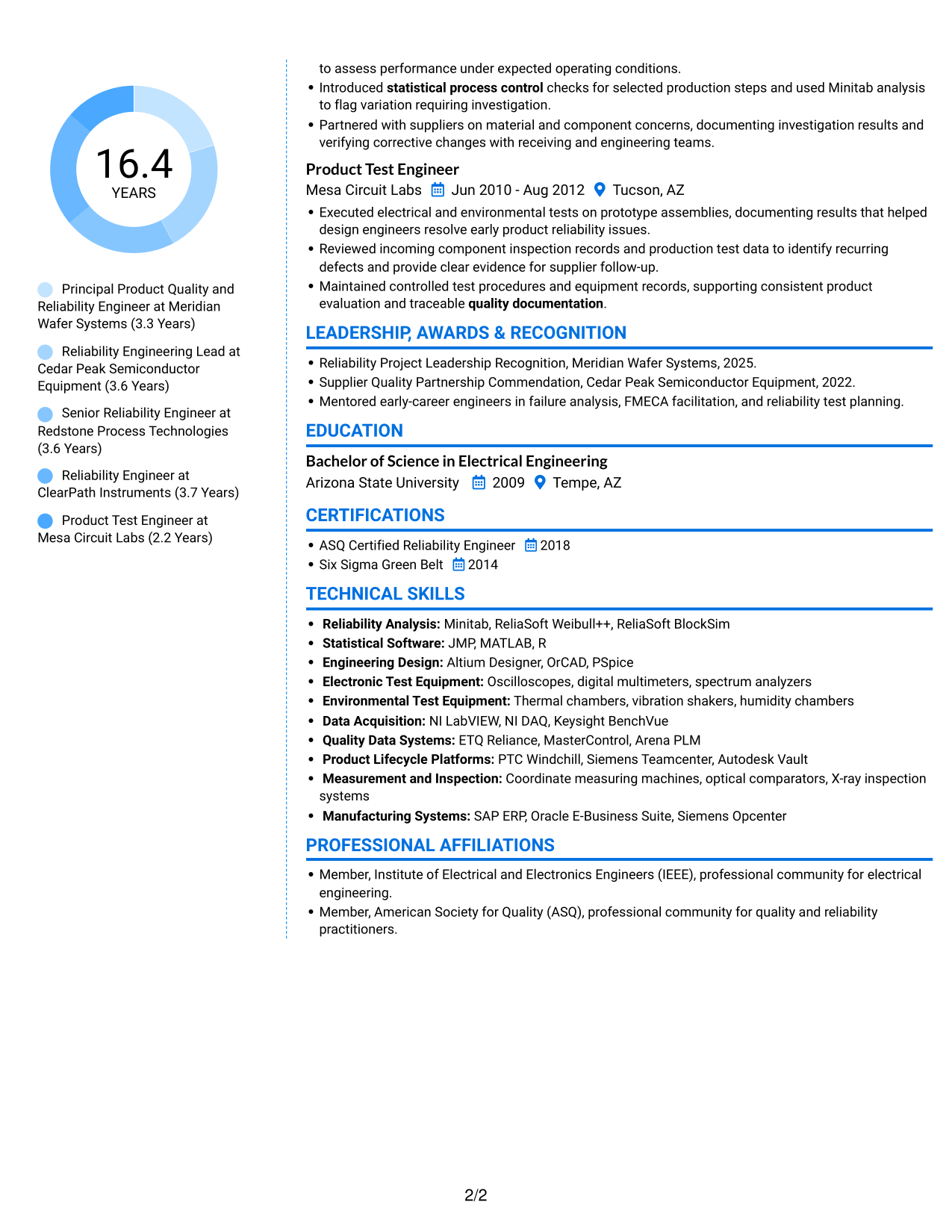 Resume example — page 2