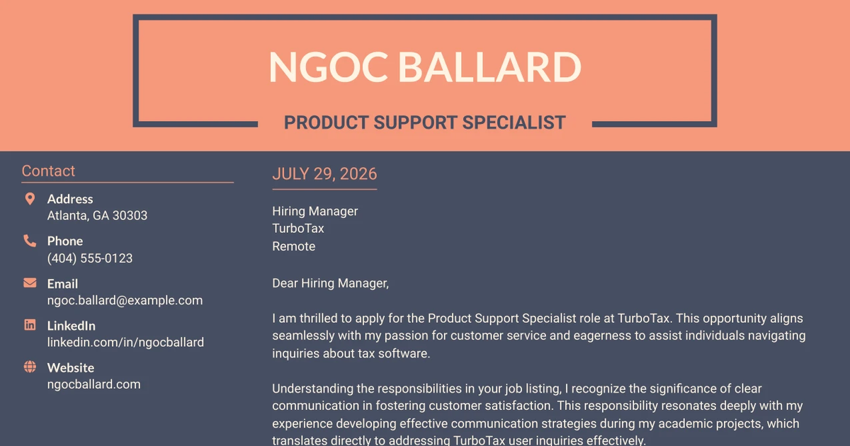 30+ Product Support Specialist Cover Letter Templates with Example 2026