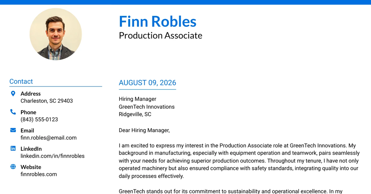 30+ Production Associate Cover Letter Templates with Example 2026