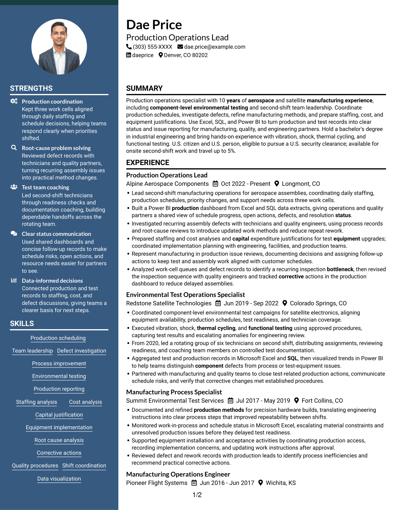 Resume example — page 1