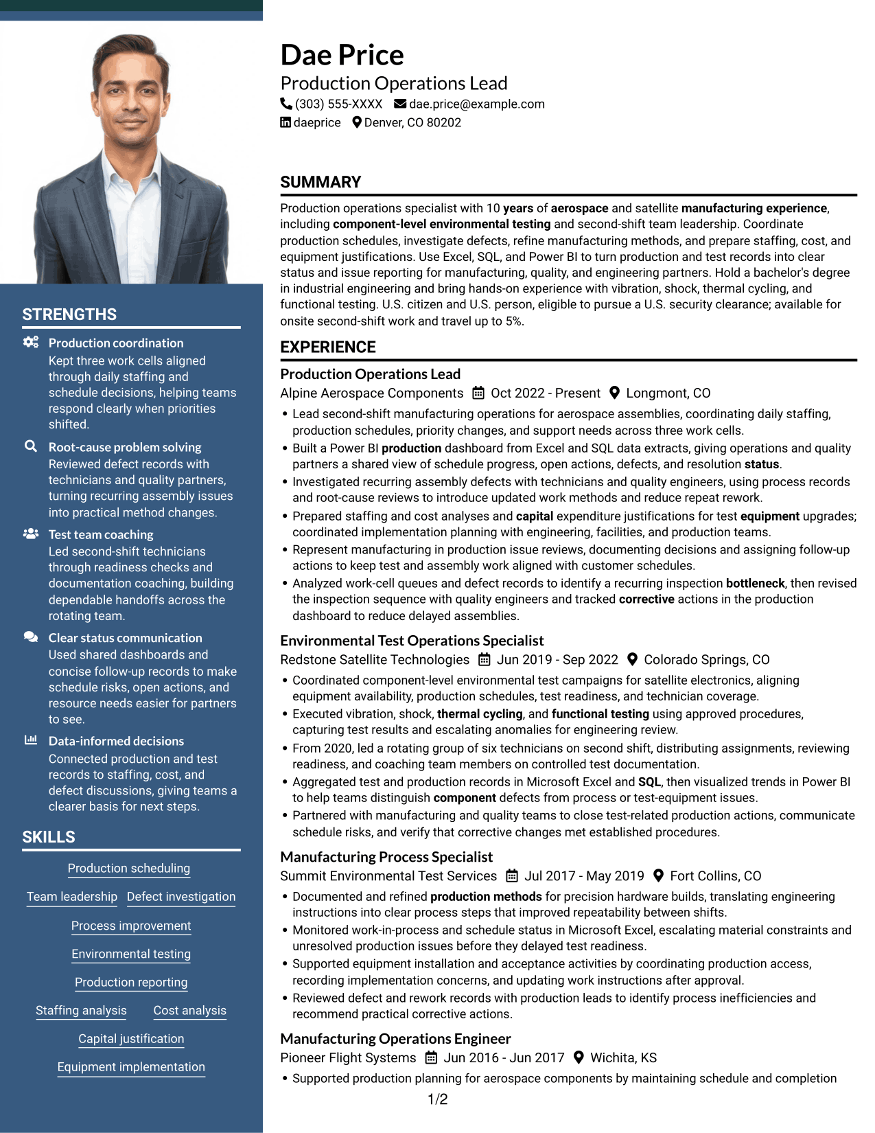 Resume example — page 1