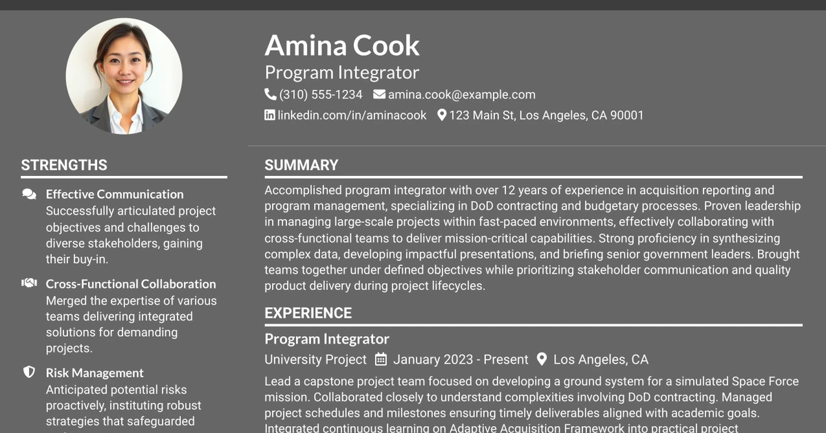 33 Program Integrator Resume Templates with Example 2026 (ATS-Optimized)