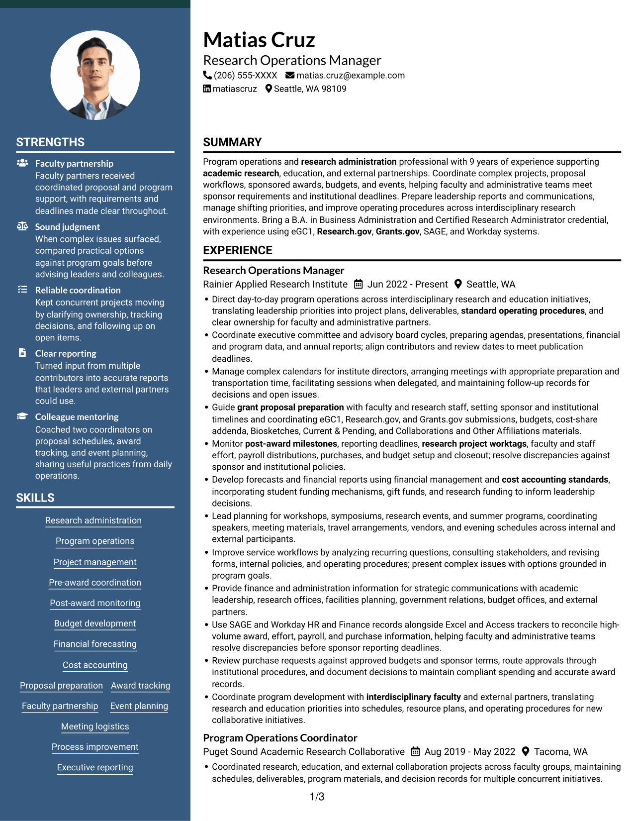 Resume example — page 1