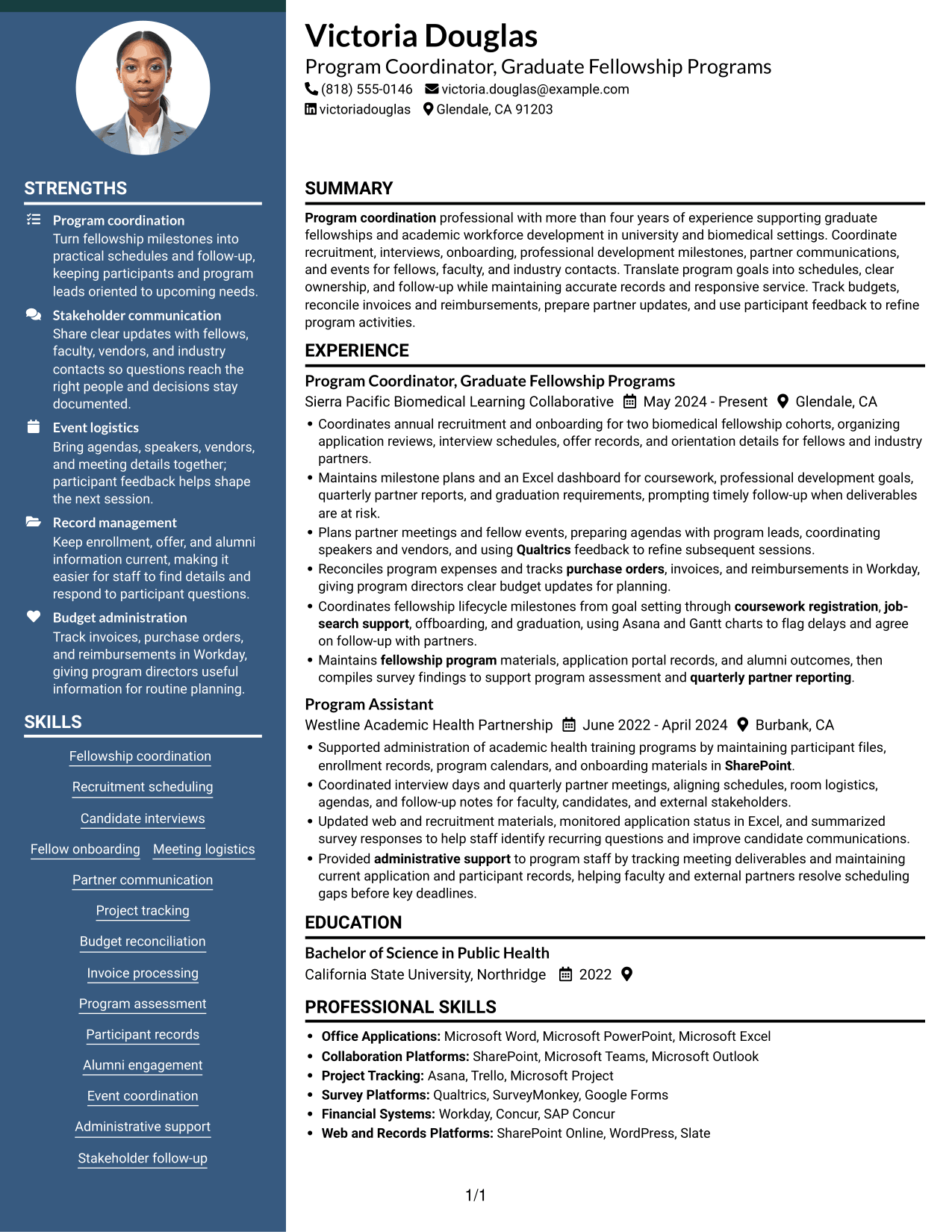 Resume example — page 1