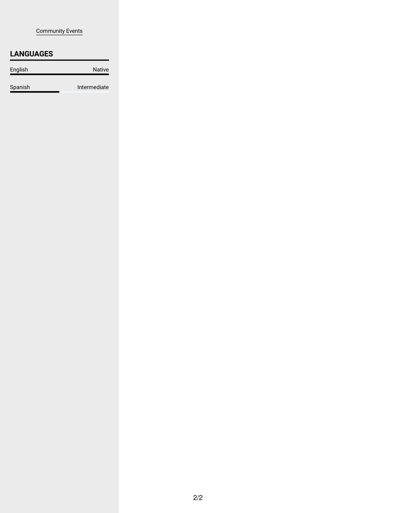 Resume example — page 2