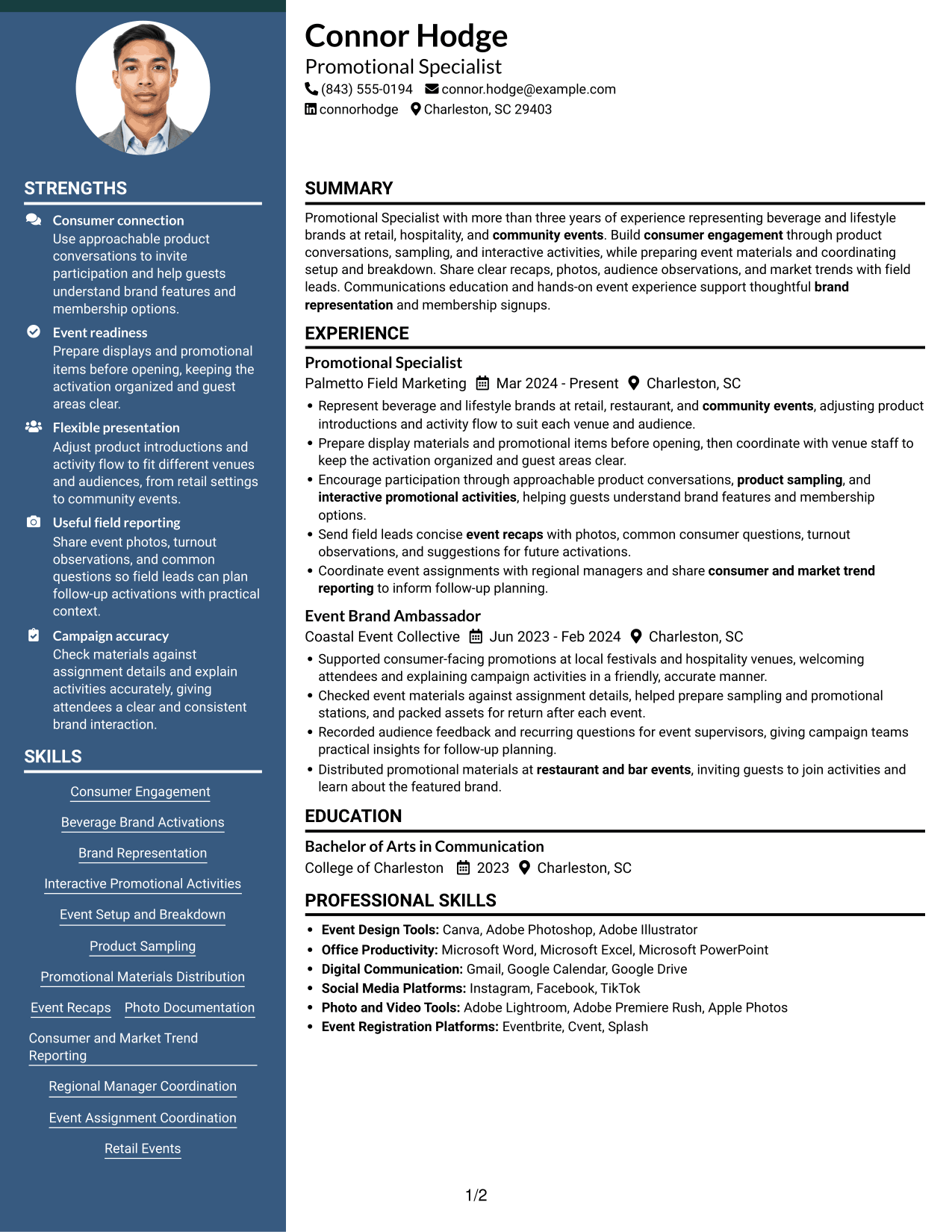 Resume example — page 1