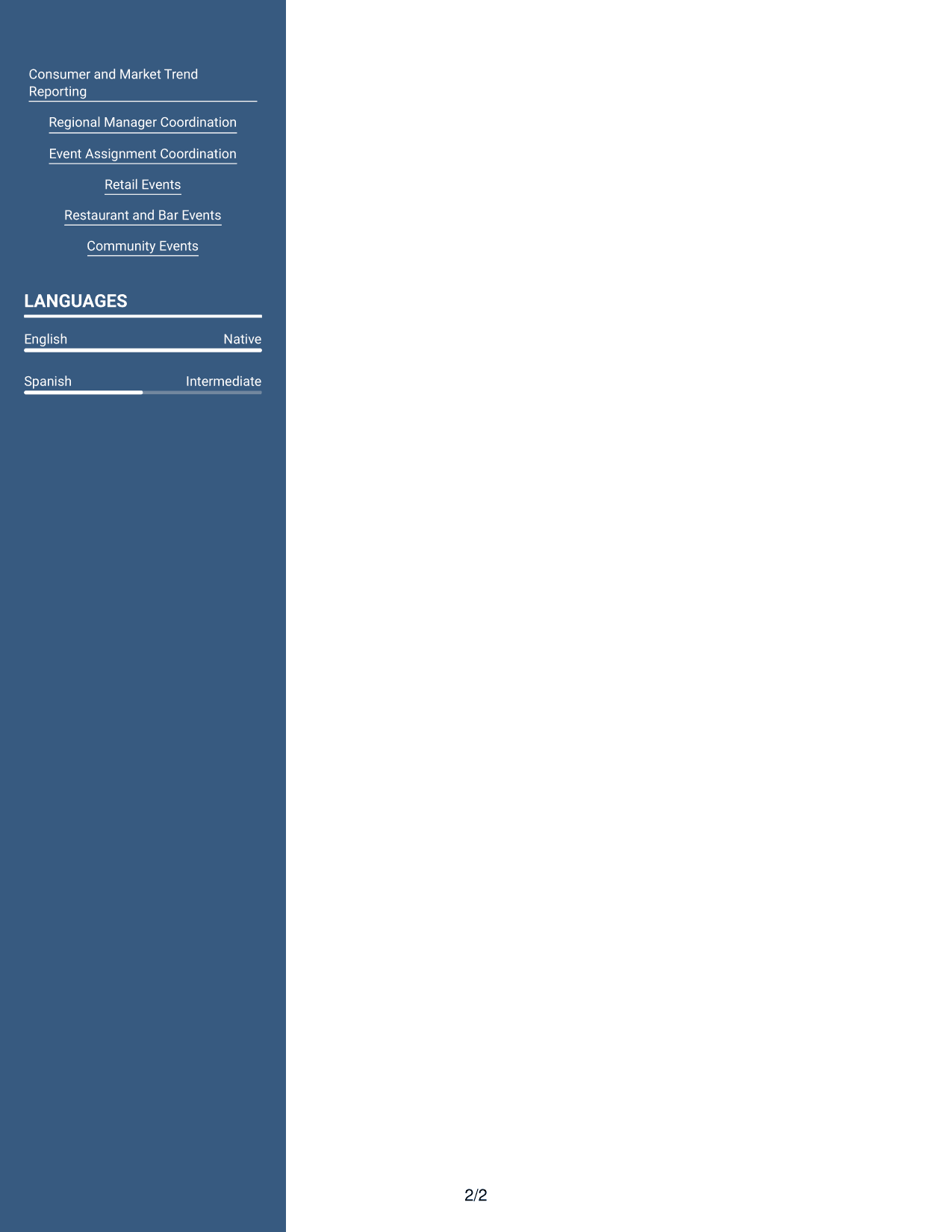 Resume example — page 2