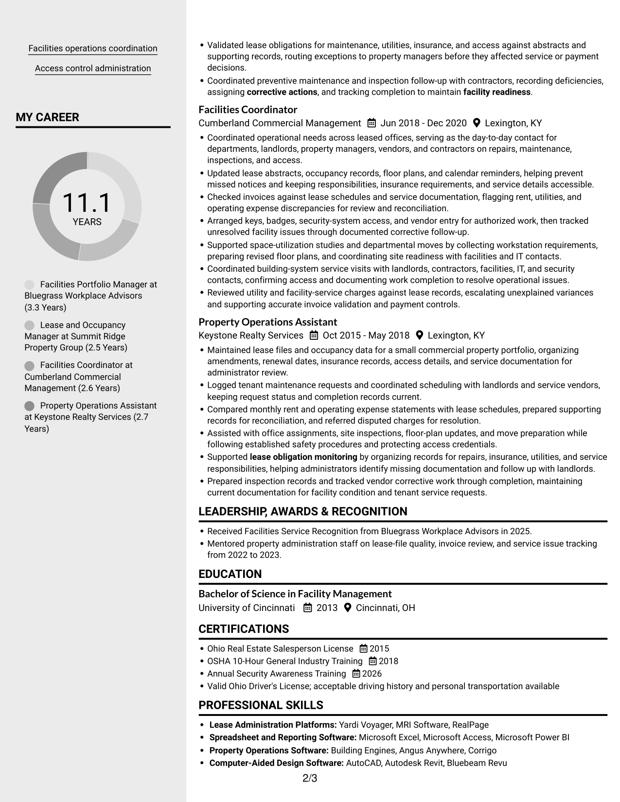 Resume example — page 2
