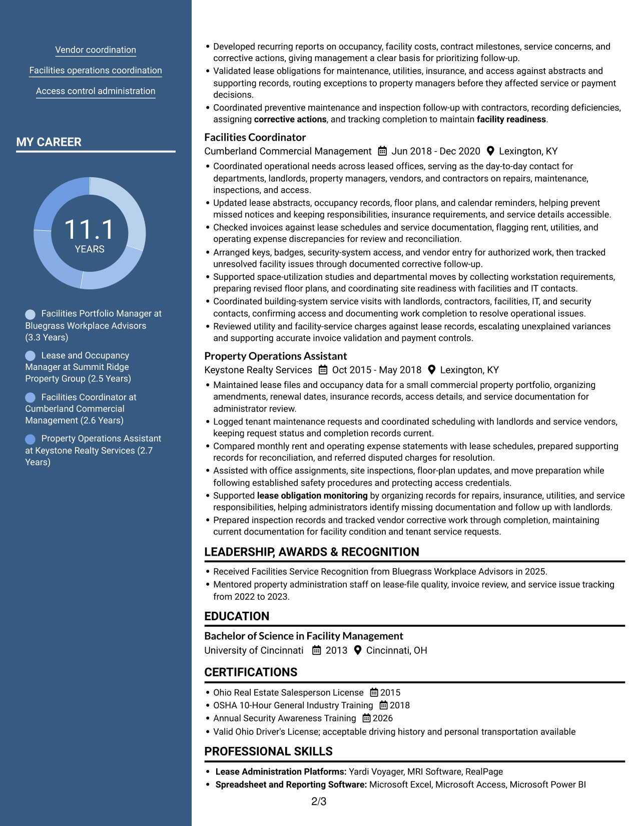 Resume example — page 2