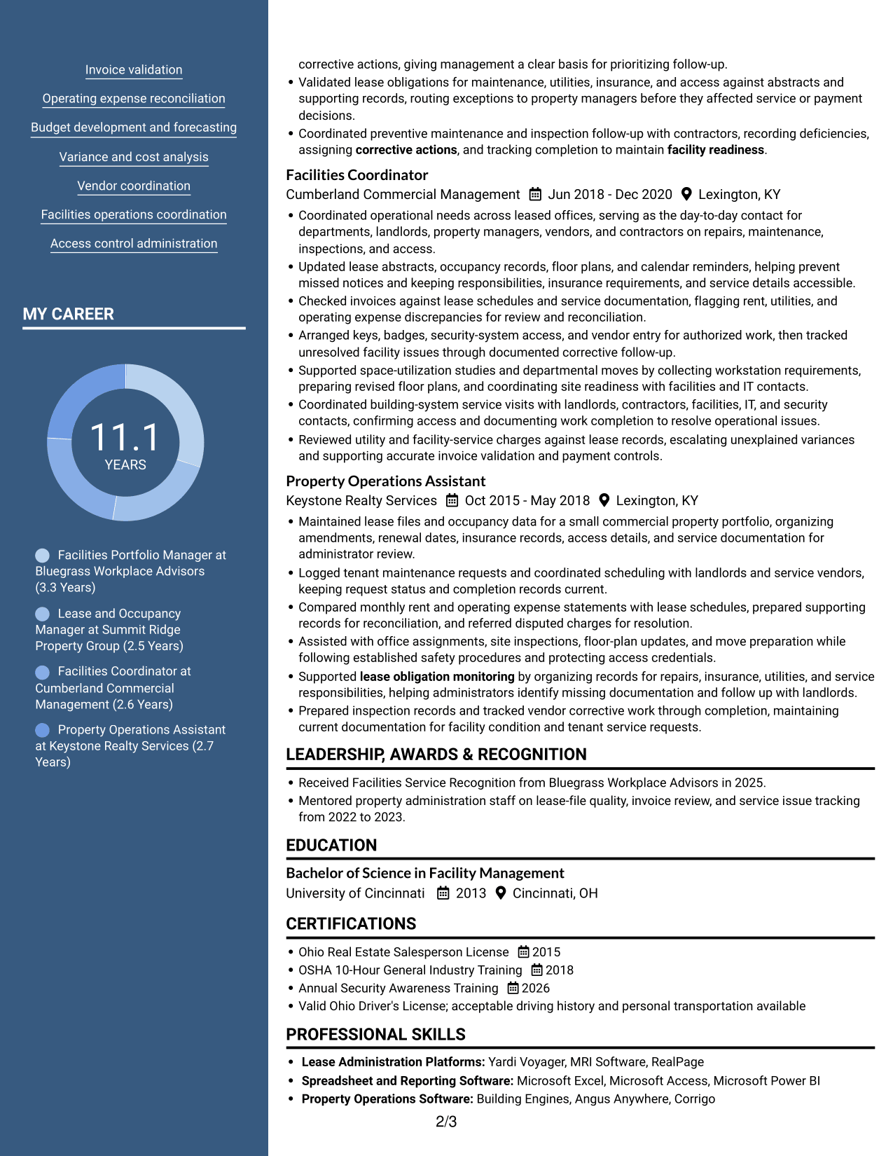 Resume example — page 2