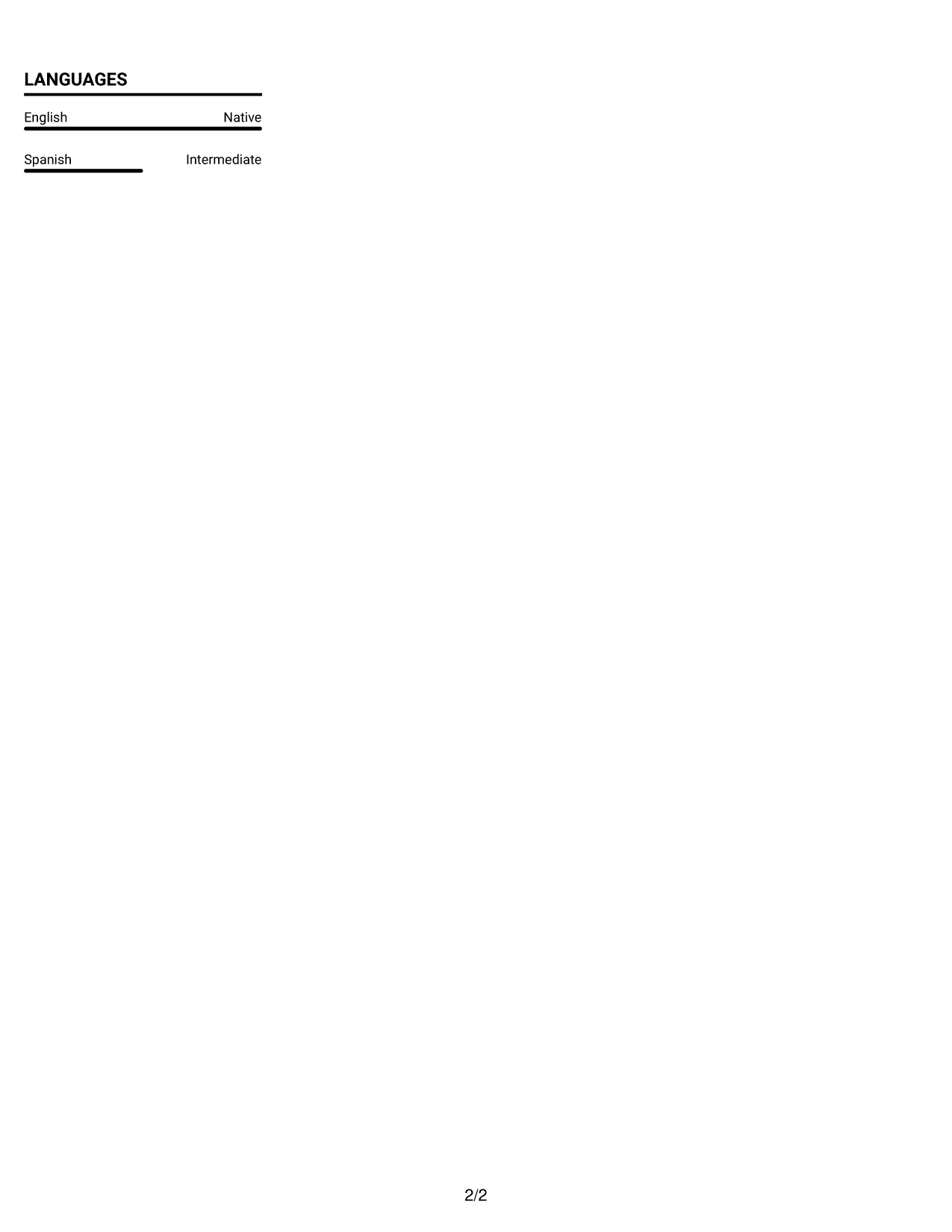 Resume example — page 2