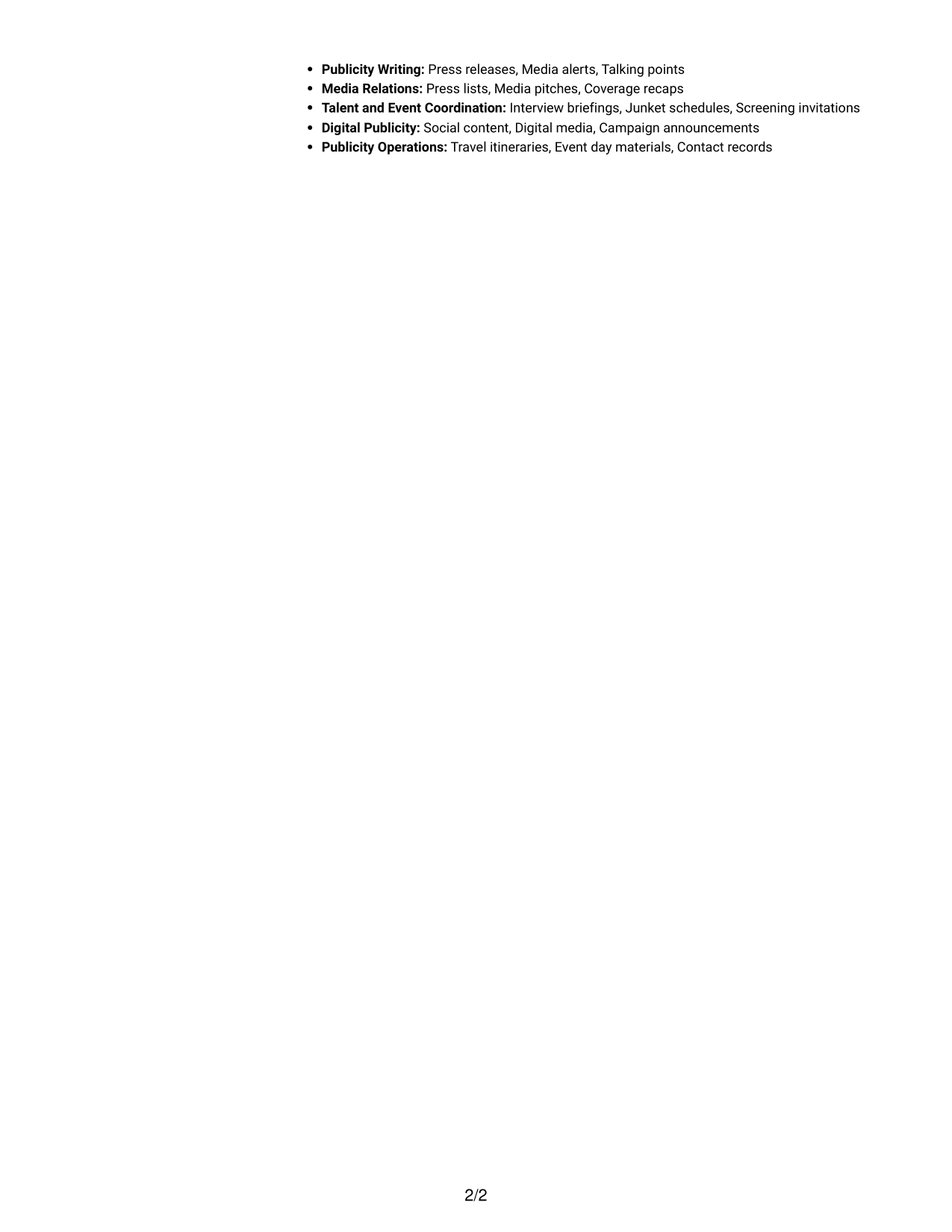 Resume example — page 2