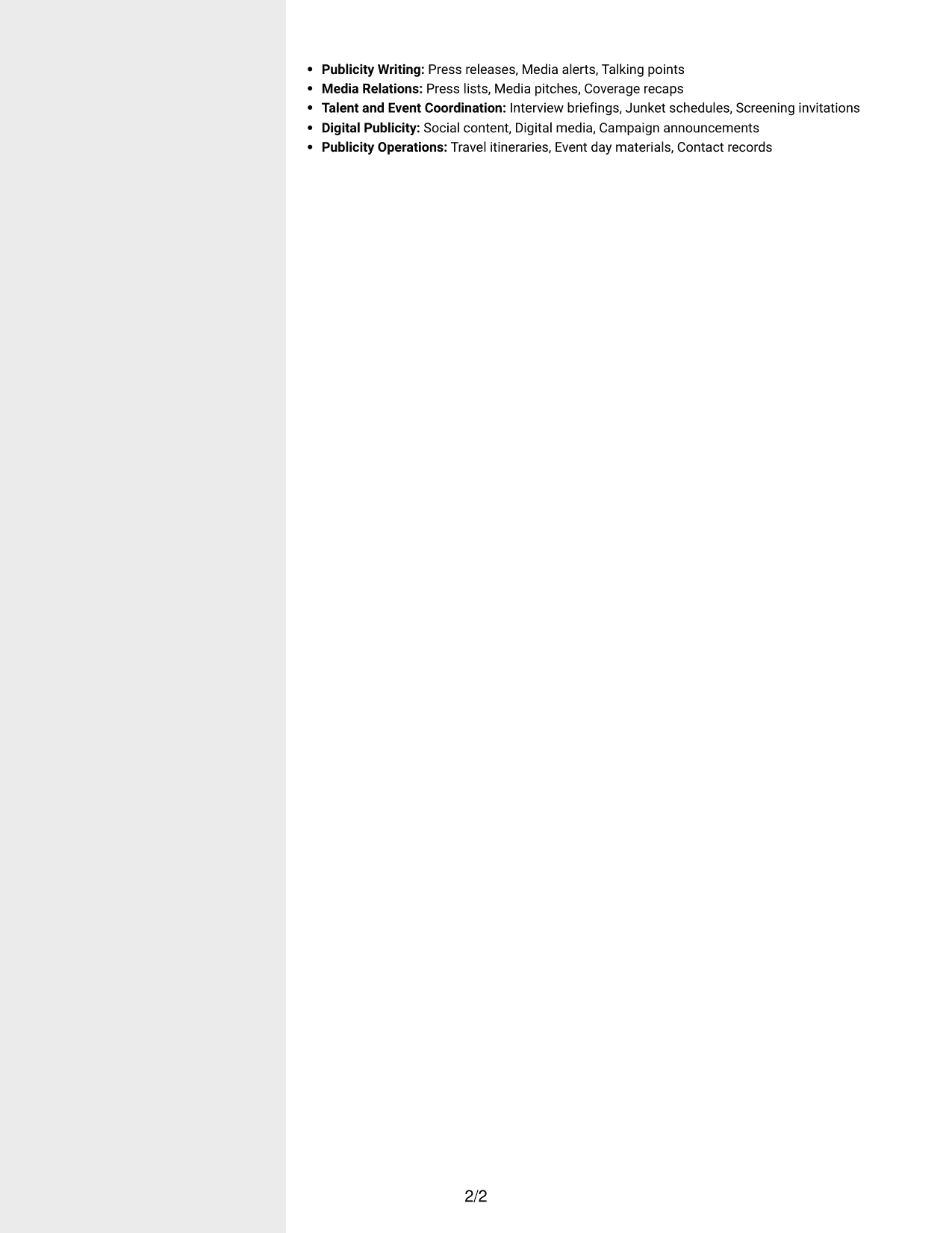 Resume example — page 2