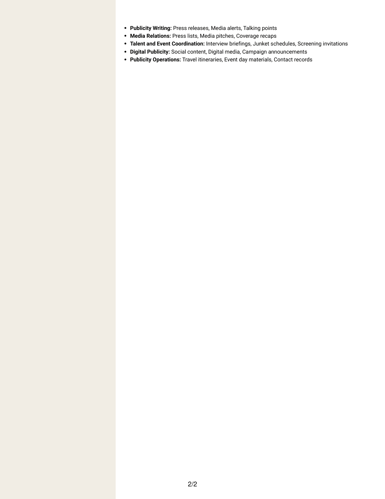 Resume example — page 2