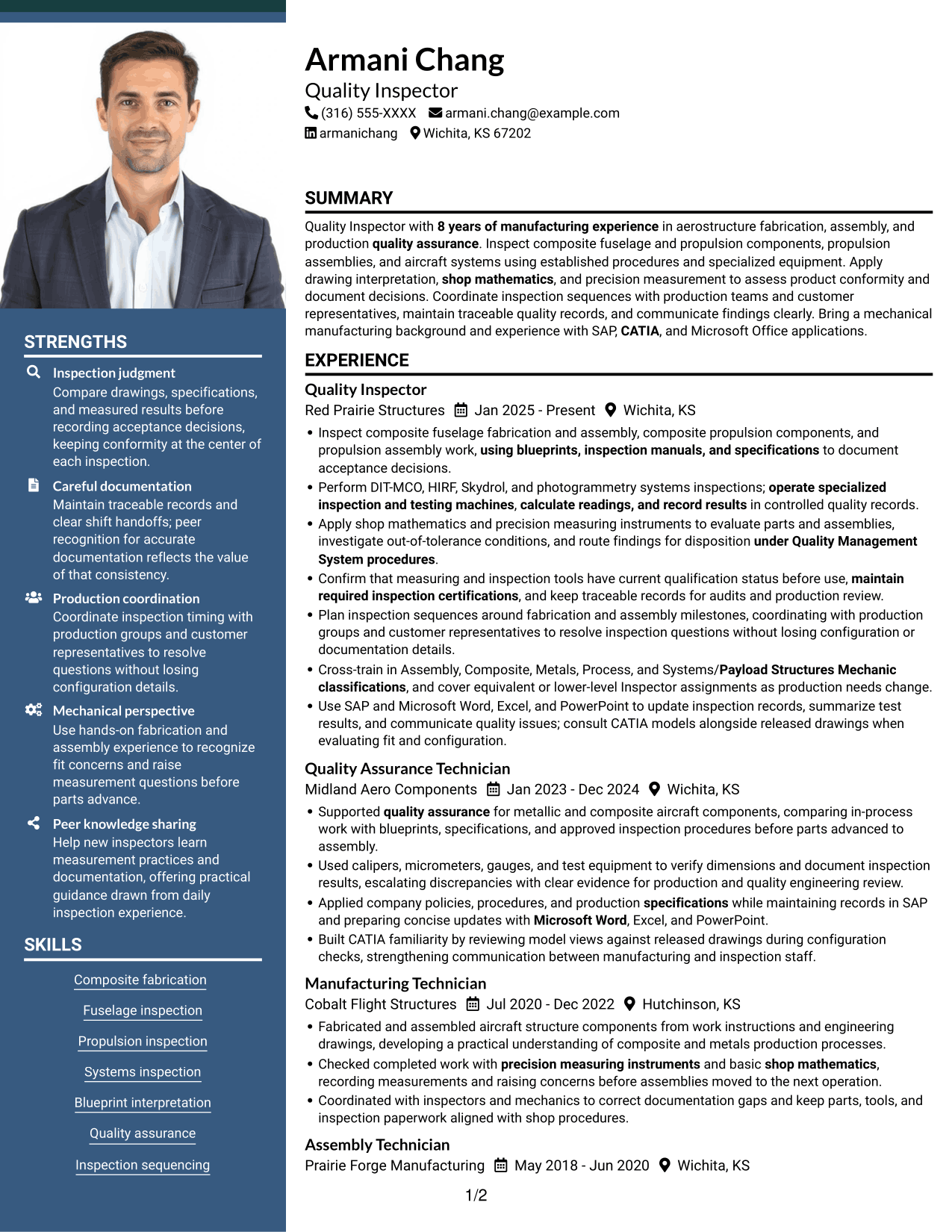 Resume example — page 1