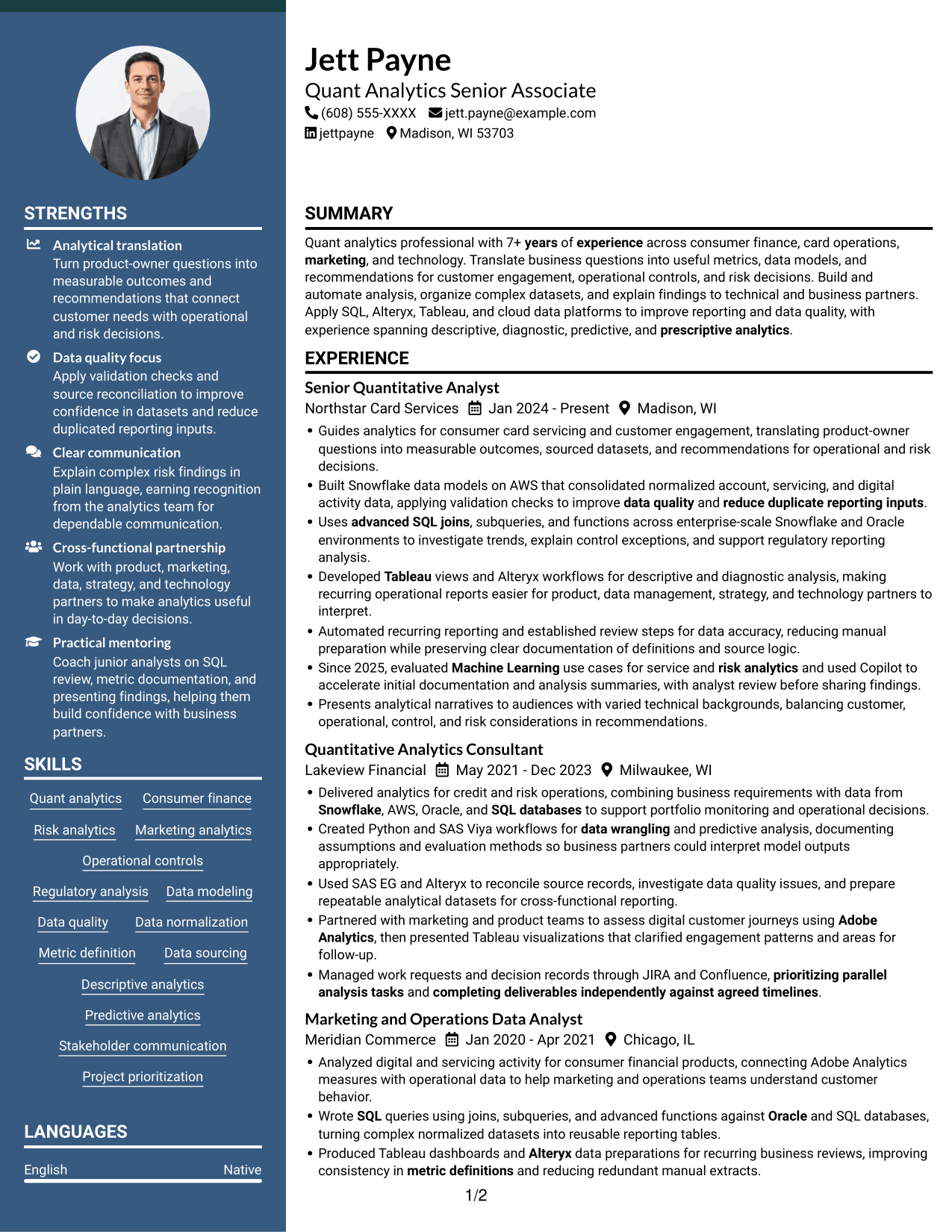 Resume example — page 1