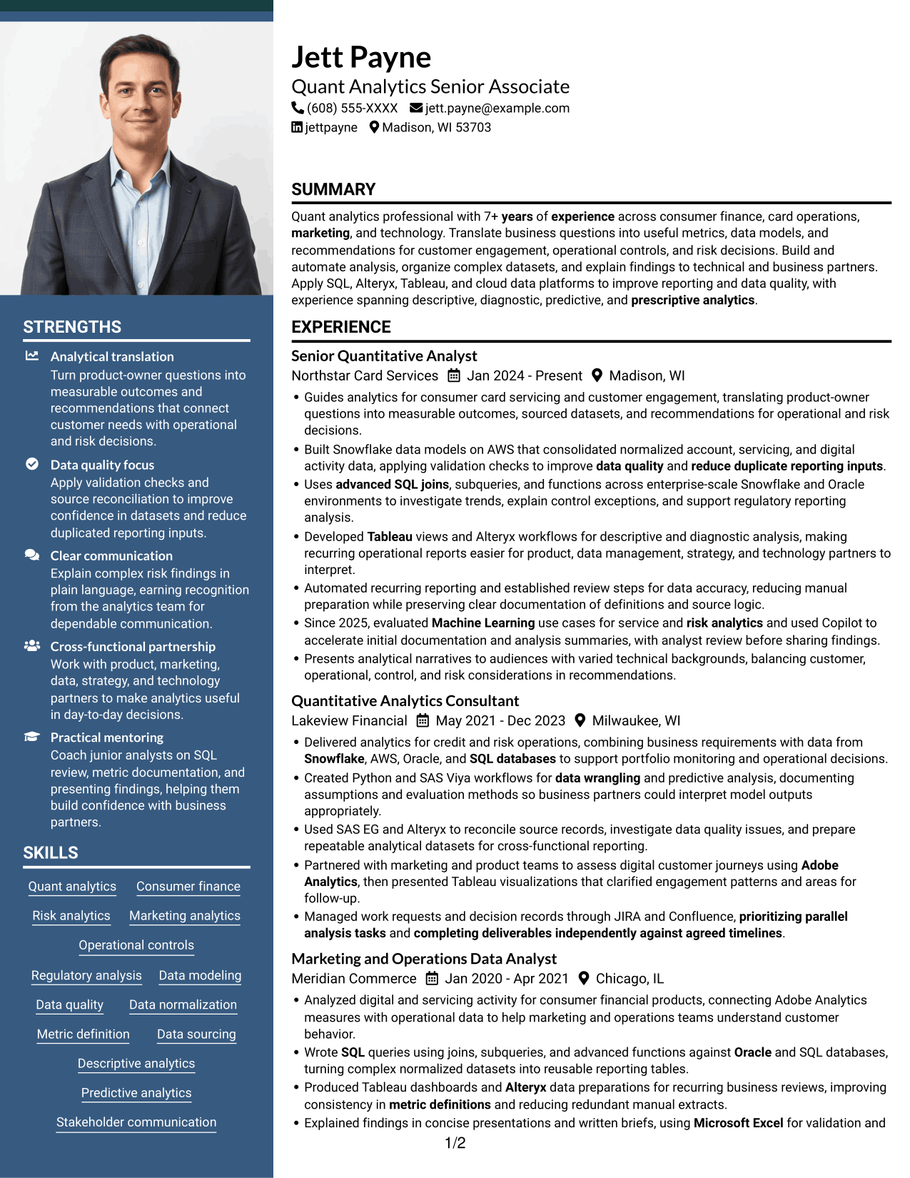 Resume example — page 1